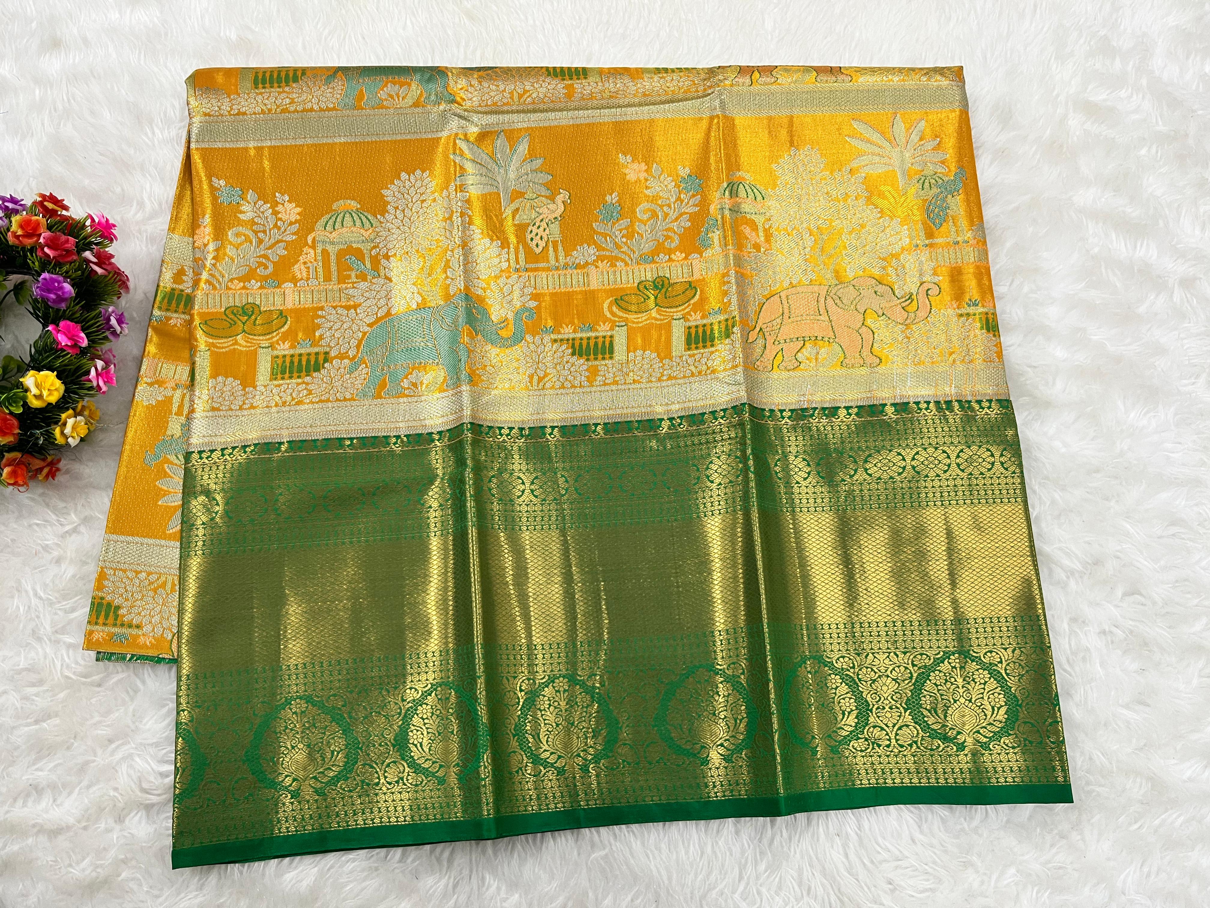 (5–10 Year) Lehenga – Unstitched (Blouse + Material)