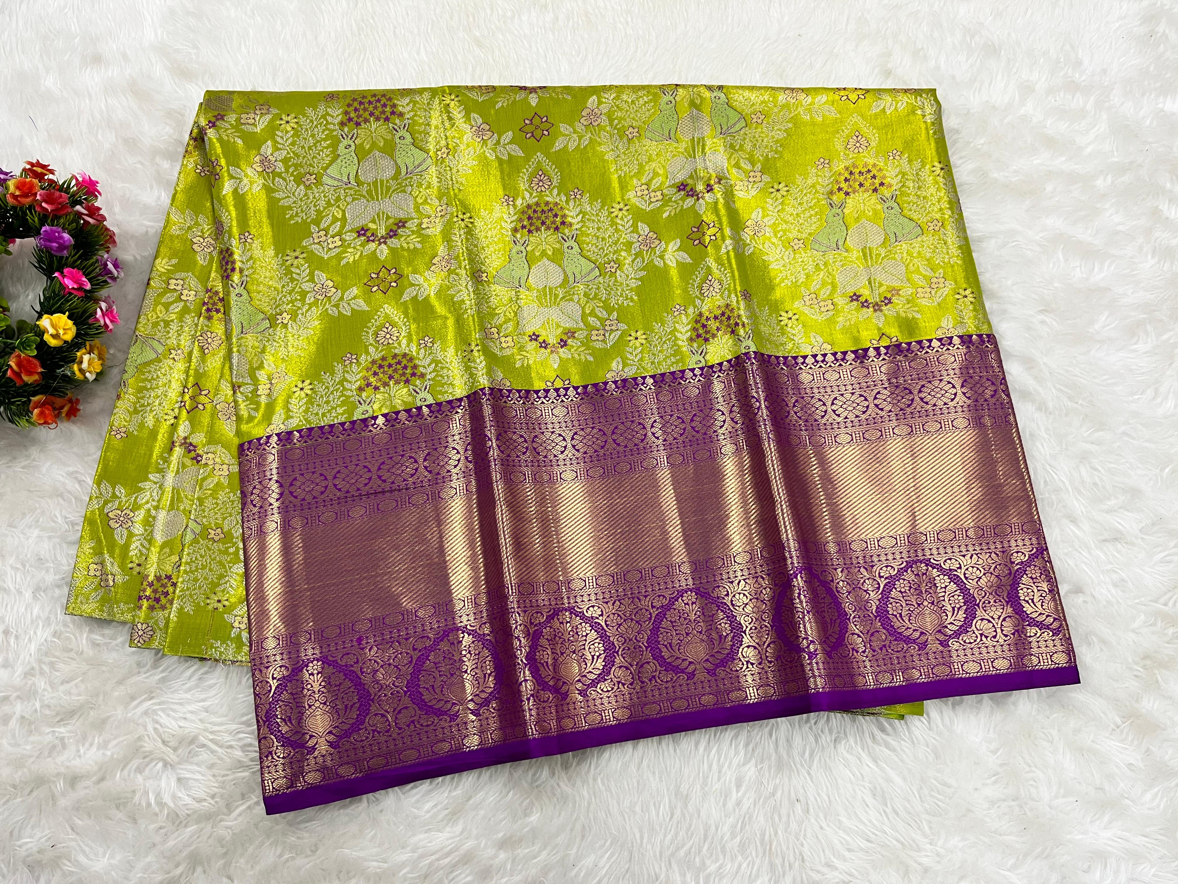 (5–10 Year) Lehenga – Unstitched (Blouse + Material)