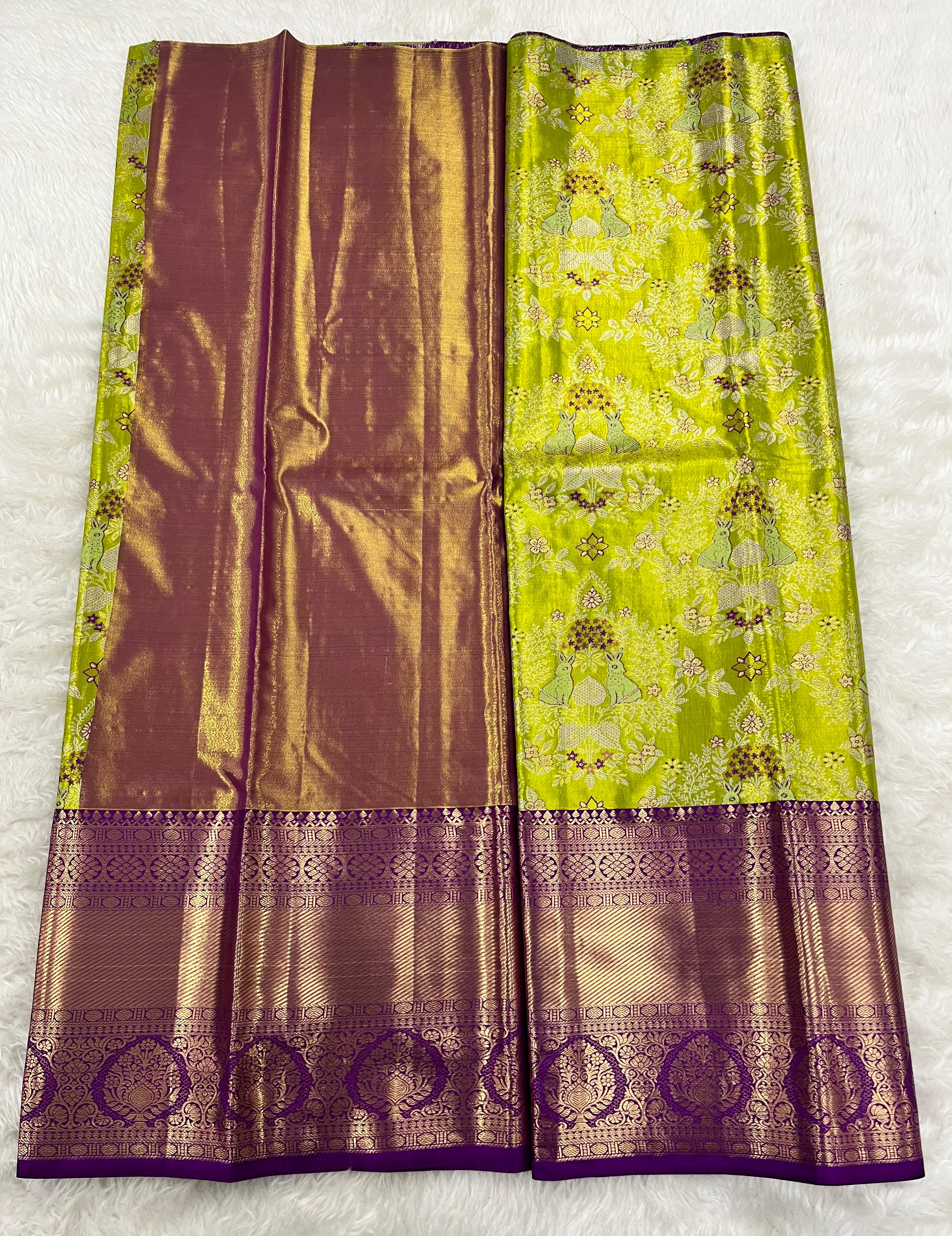 (5–10 Year) Lehenga – Unstitched (Blouse + Material)