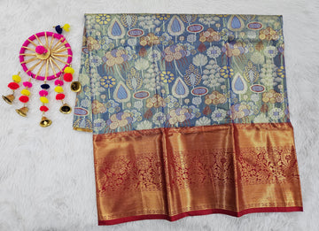 (5–10 Year) Lehenga – Unstitched (Blouse + Material)