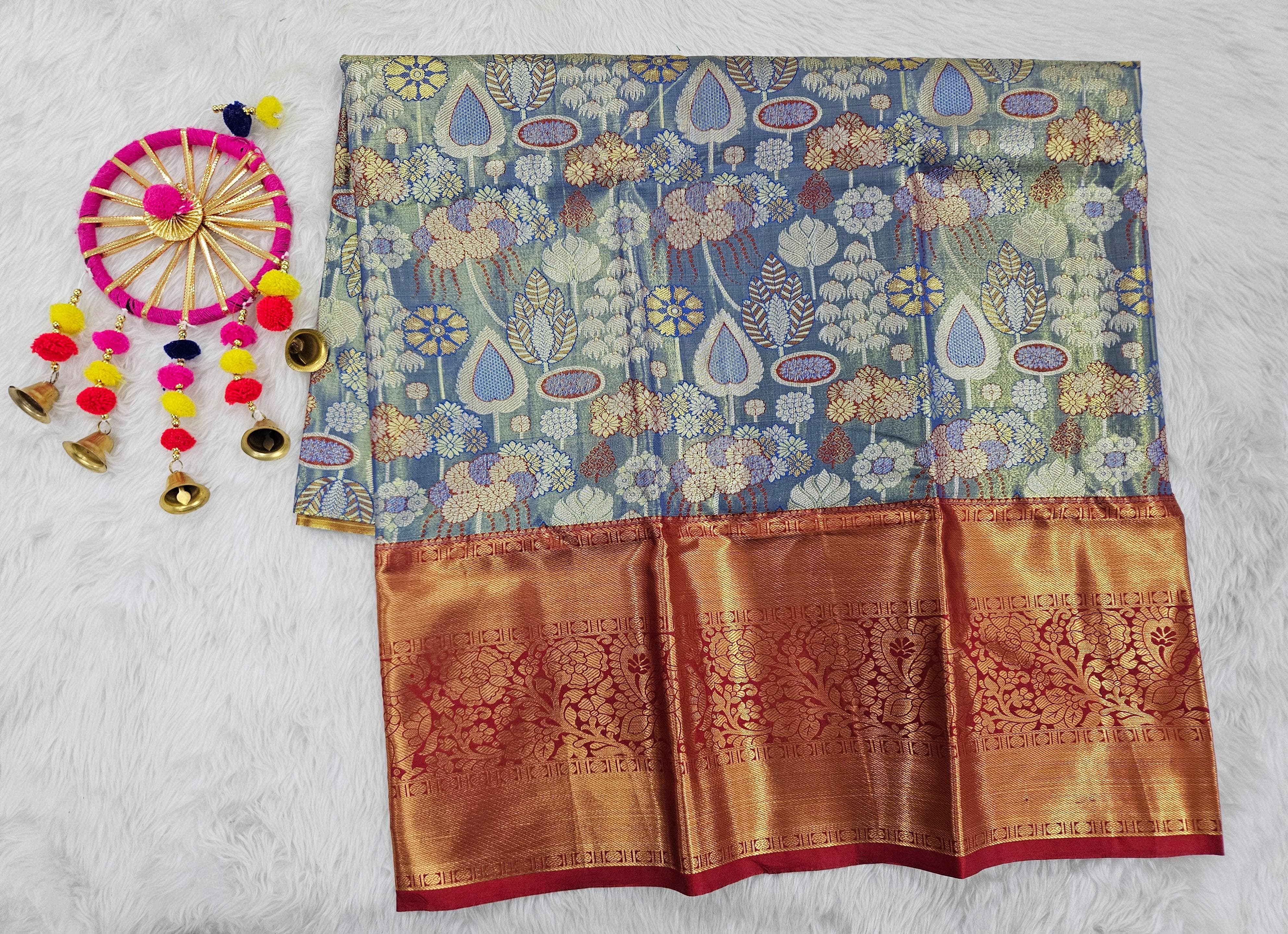 (5–10 Year) Lehenga – Unstitched (Blouse + Material)