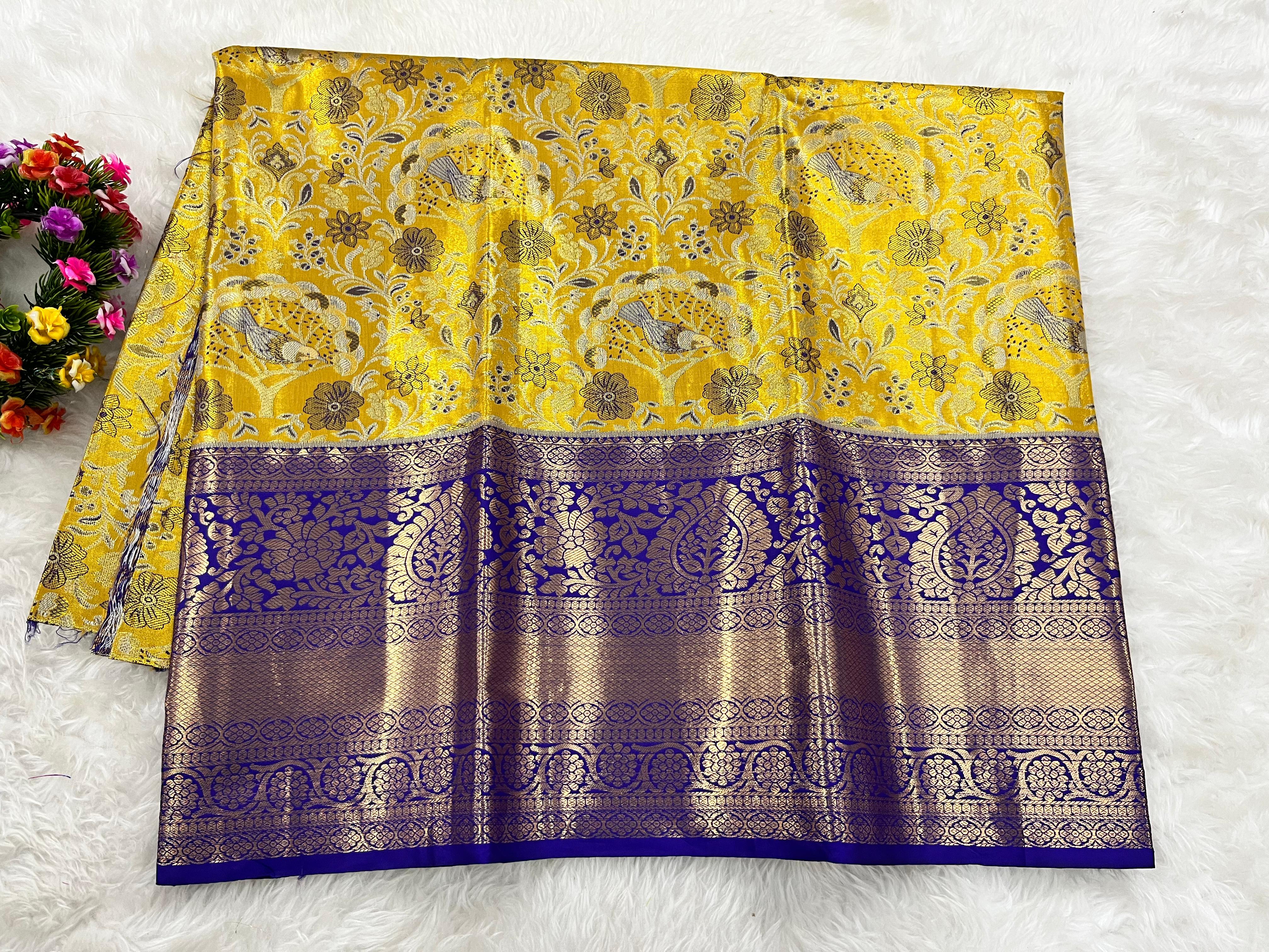 (5–10 Year) Lehenga – Unstitched (Blouse + Material)