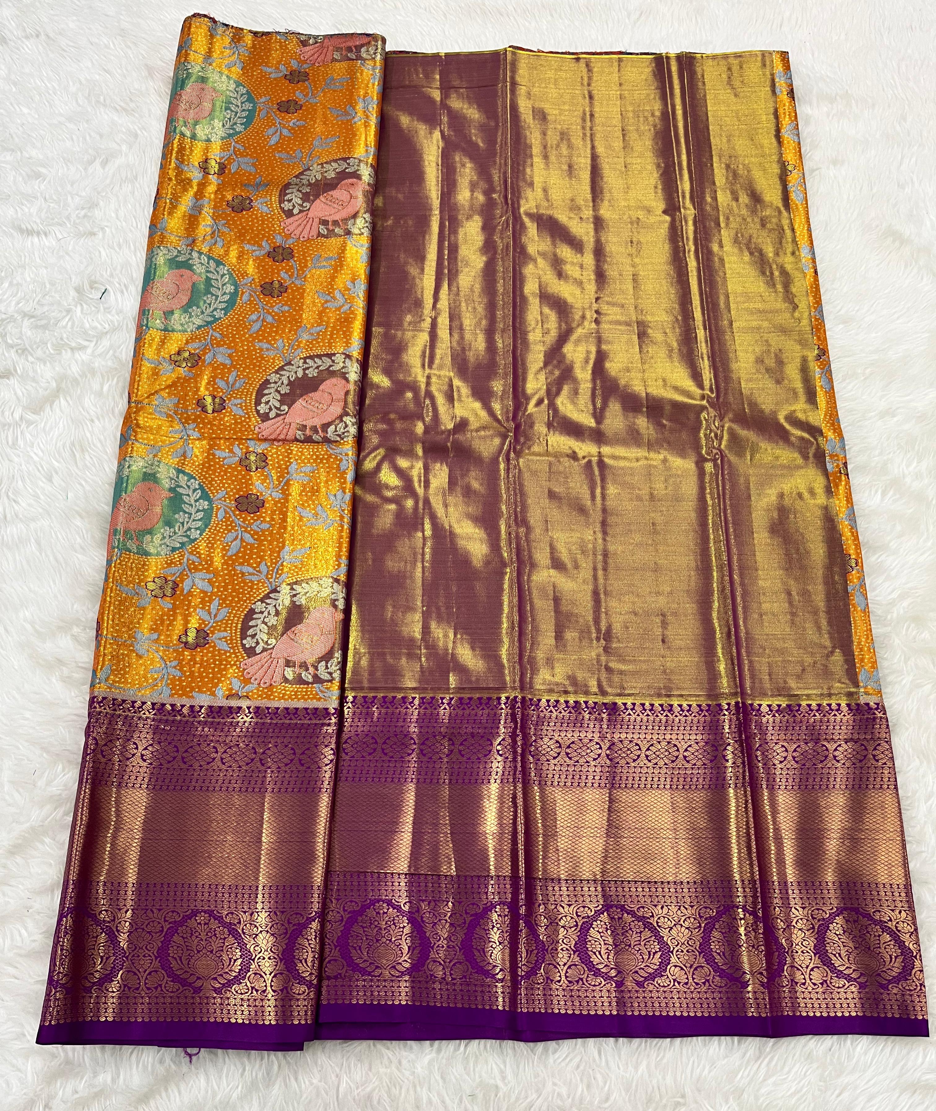 (5–10 Year) Lehenga – Unstitched (Blouse + Material)