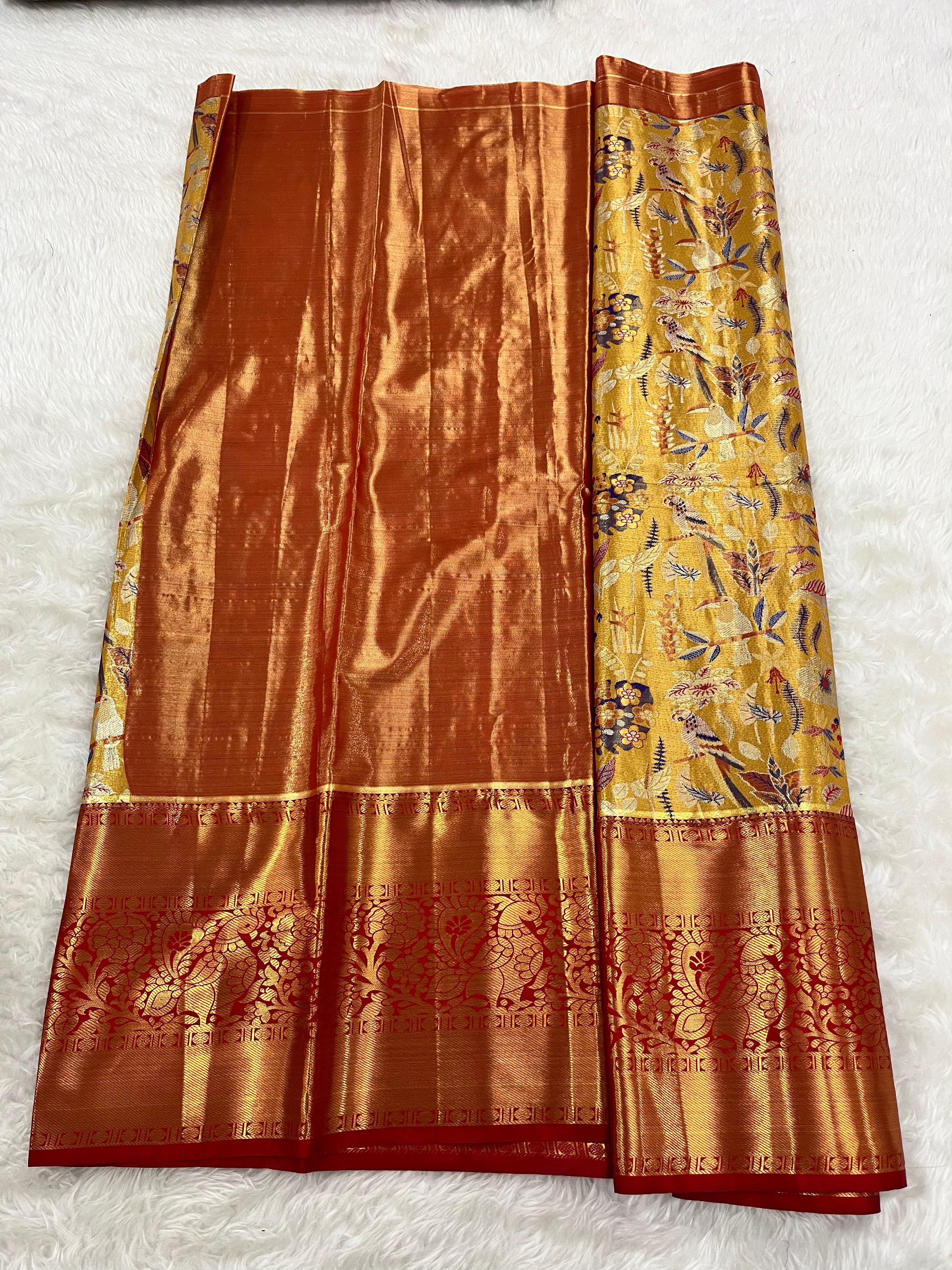 (5–10 Year) Lehenga – Unstitched (Blouse + Material)