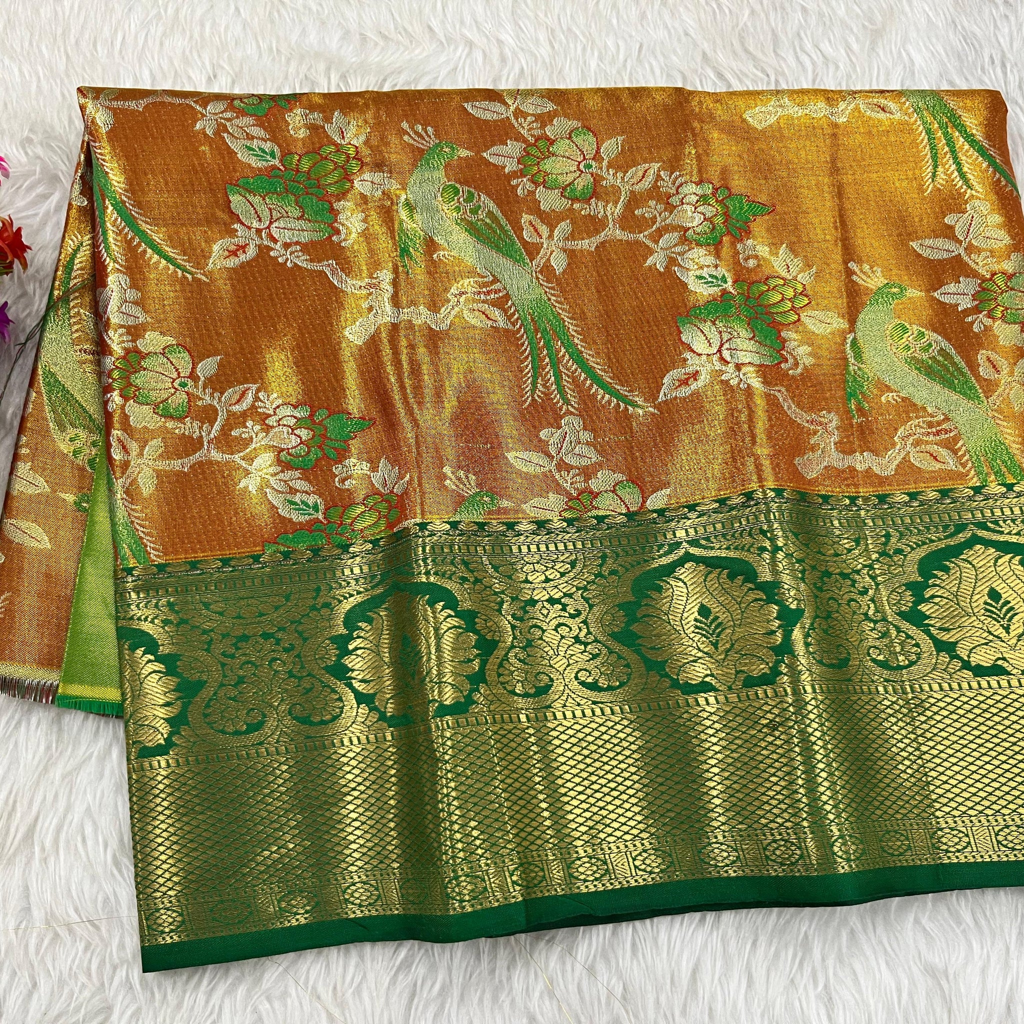 (0–1 Year) Lehenga – Unstitched (Blouse + Material)