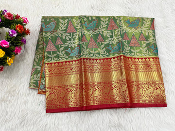 (0–1 Year) Lehenga – Unstitched (Blouse + Material)