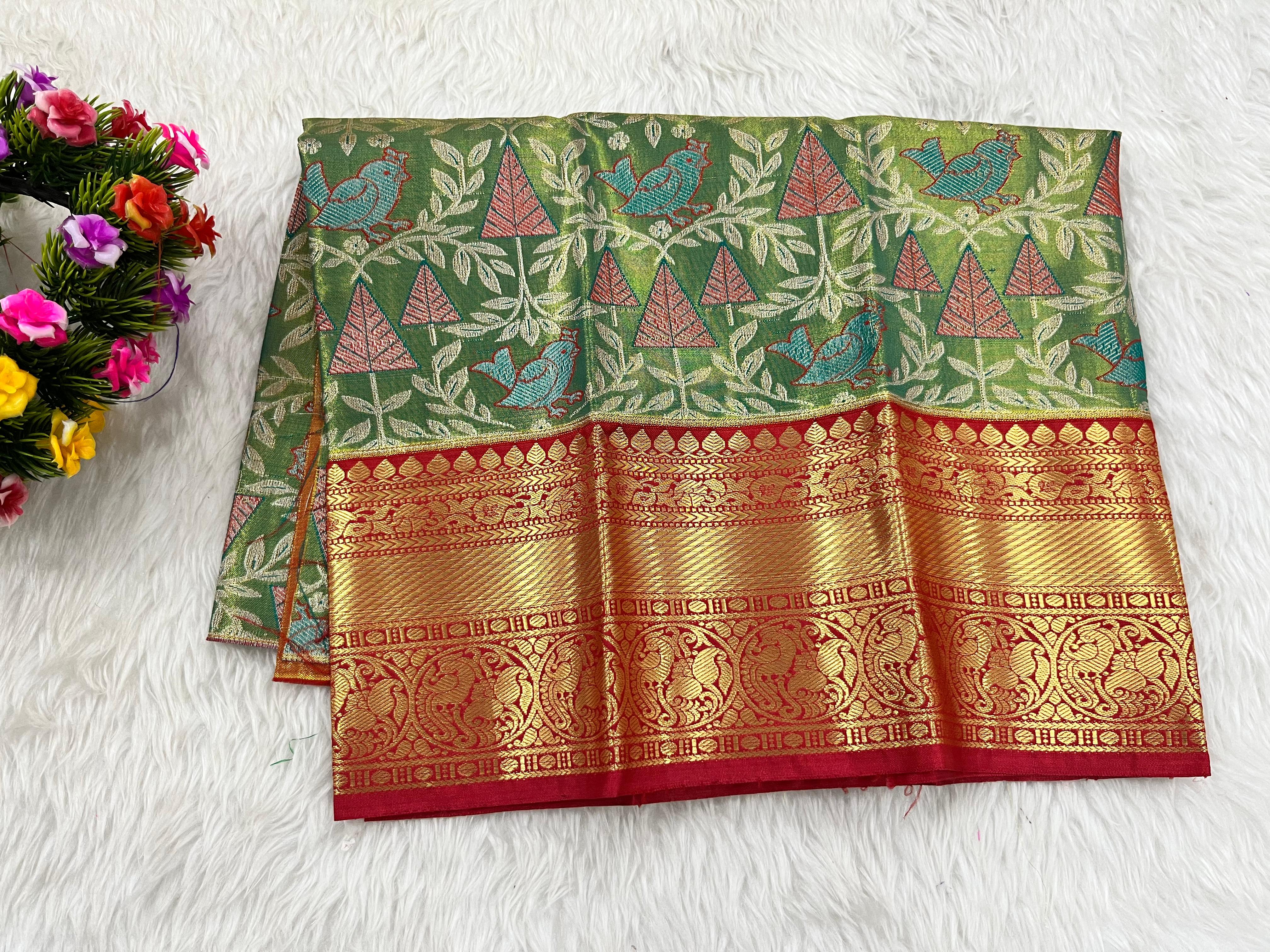 (0–1 Year) Lehenga – Unstitched (Blouse + Material)