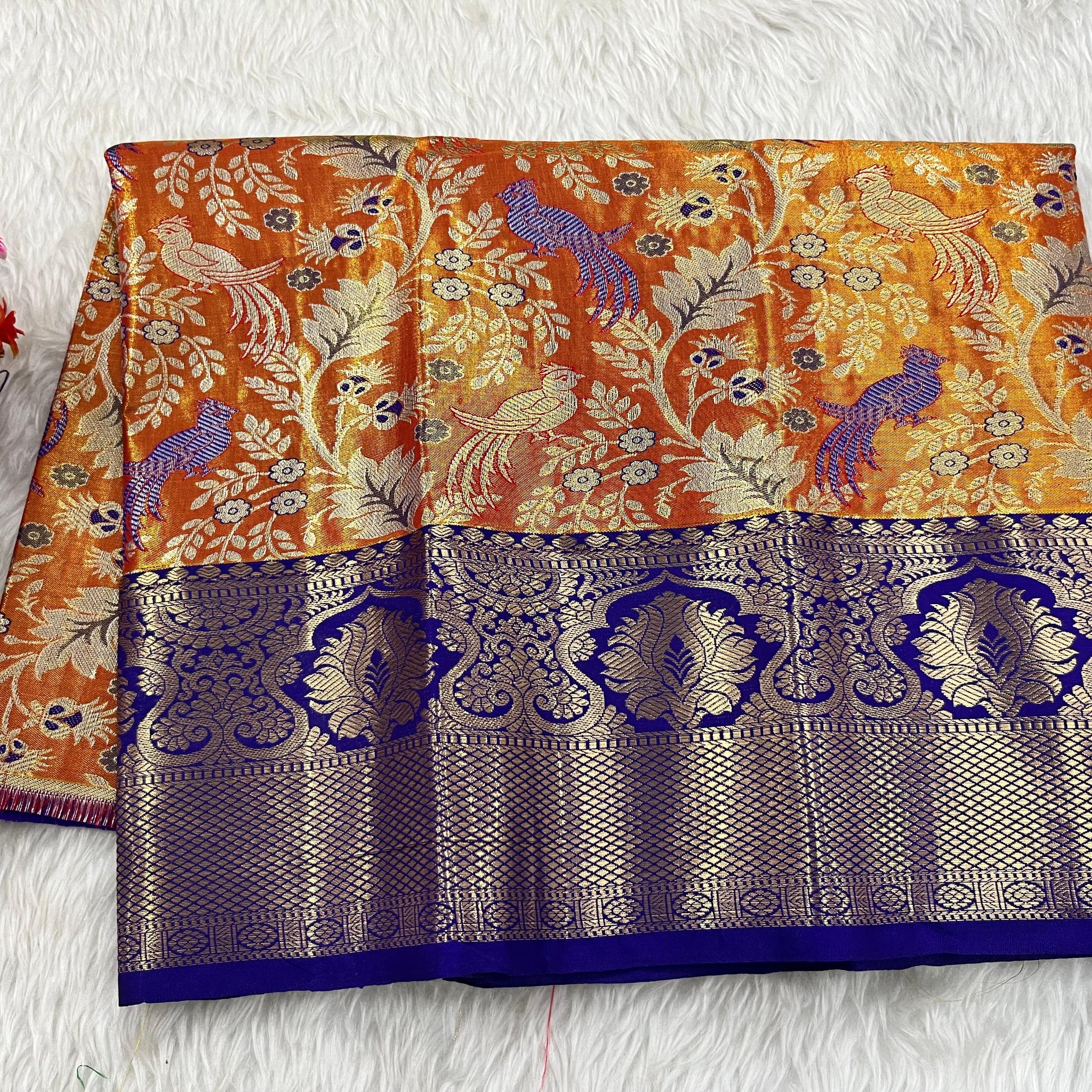 (0–1 Year) Lehenga – Unstitched (Blouse + Material)