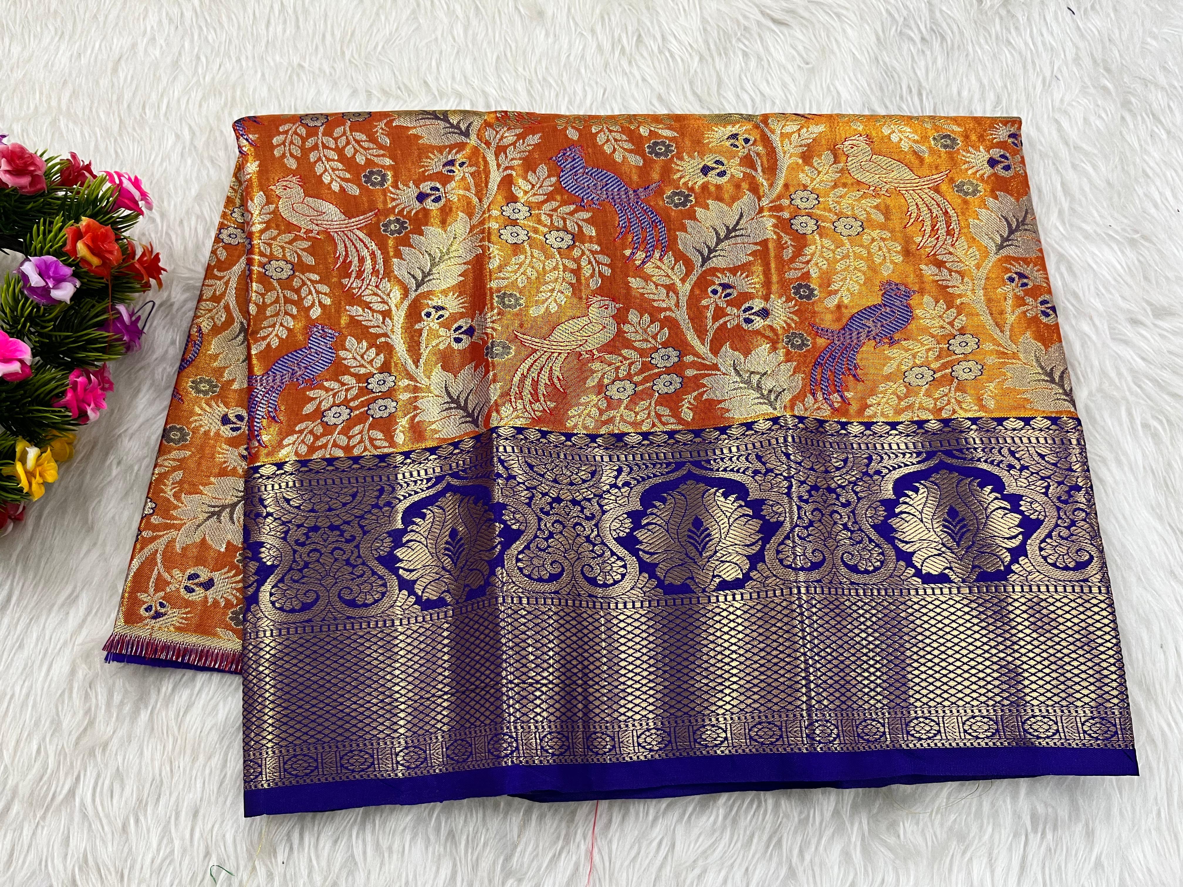 (0–1 Year) Lehenga – Unstitched (Blouse + Material)