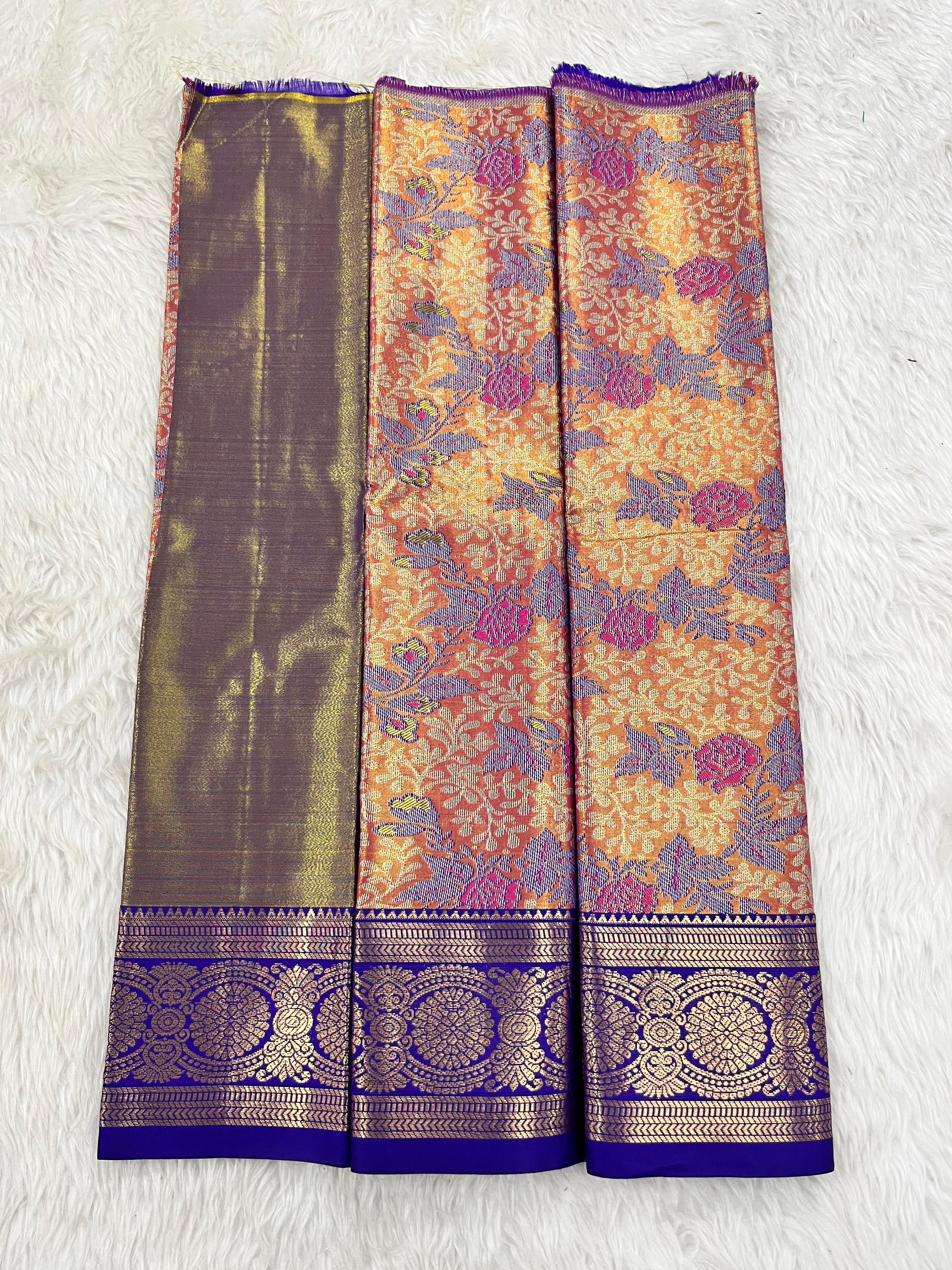 (0–1 Year) Lehenga – Unstitched (Blouse + Material)