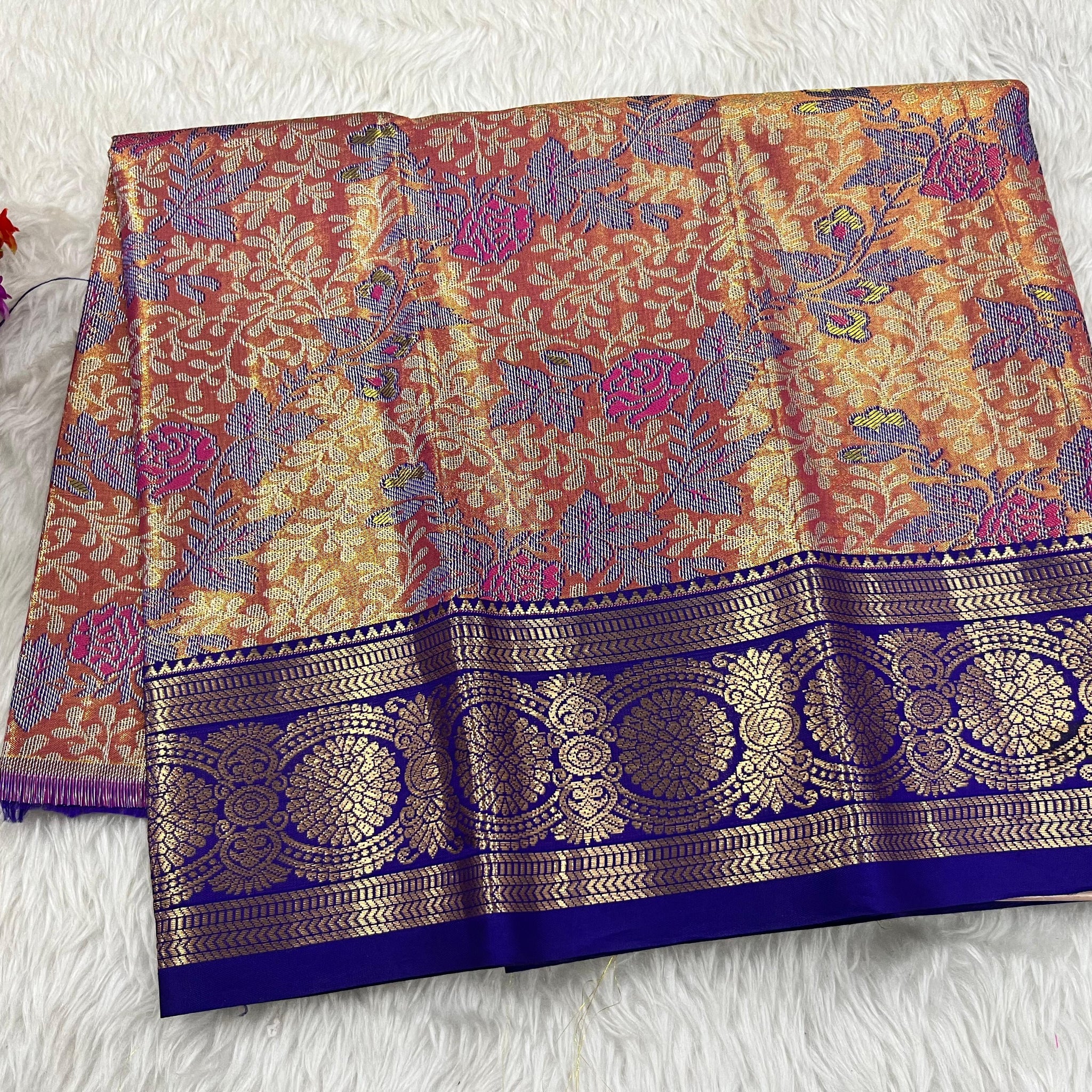 (0–1 Year) Lehenga – Unstitched (Blouse + Material)