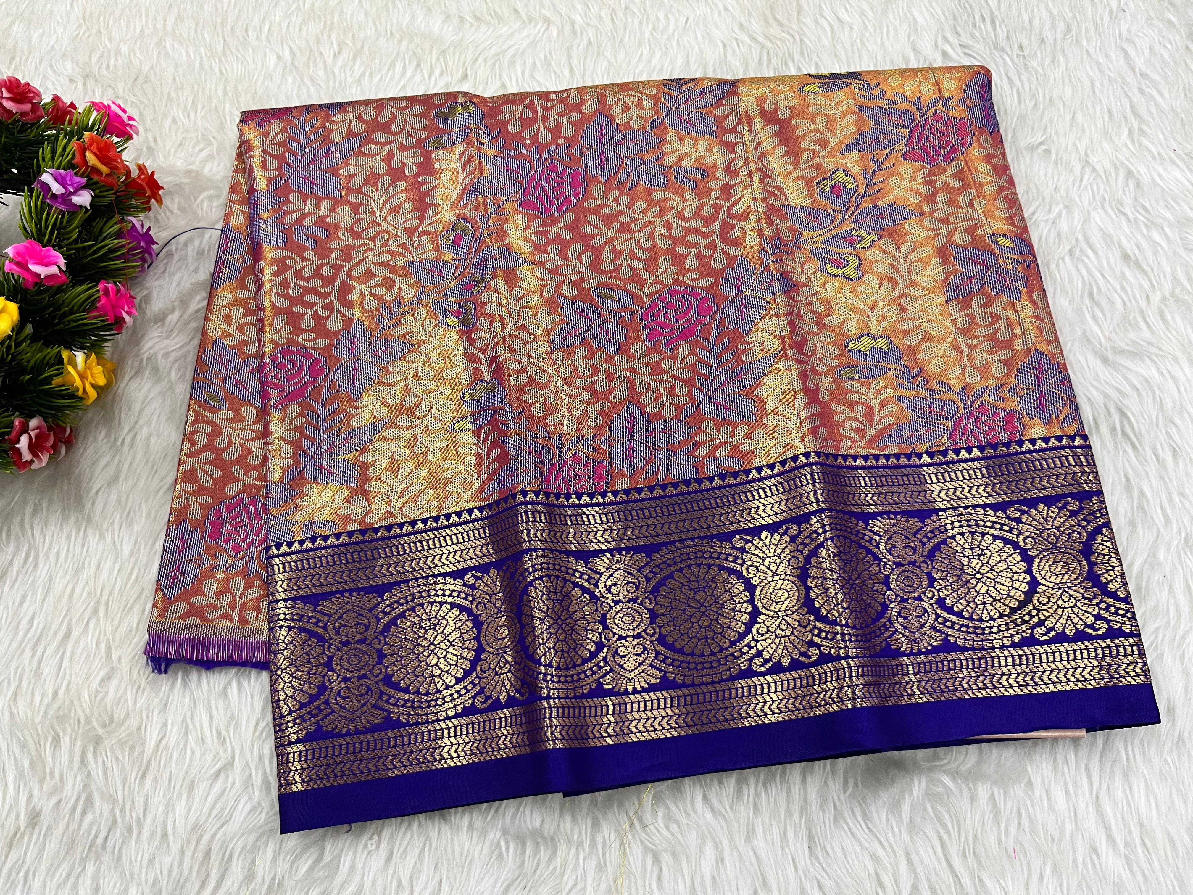 (0–1 Year) Lehenga – Unstitched (Blouse + Material)