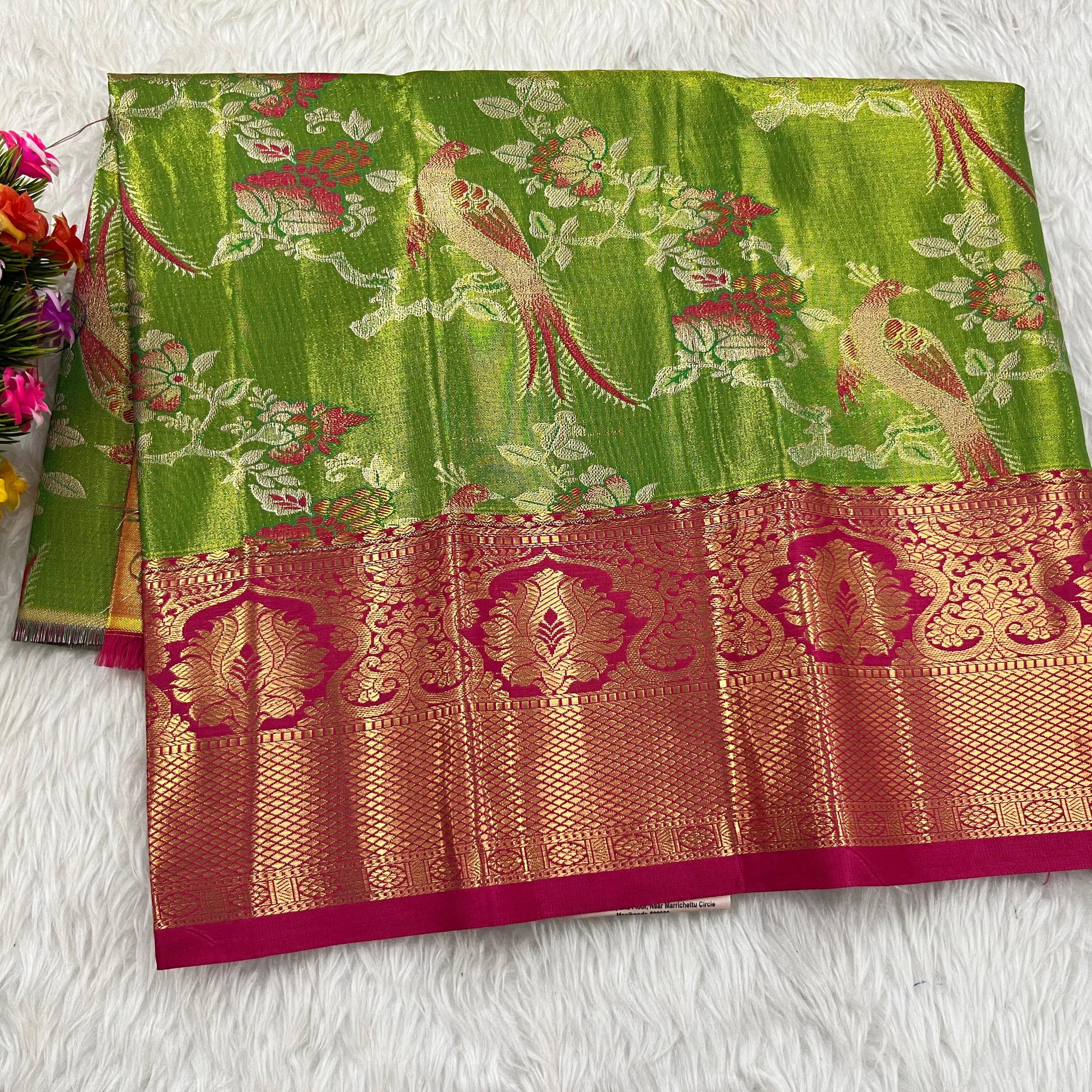 (0–1 Year) Lehenga – Unstitched (Blouse + Material)