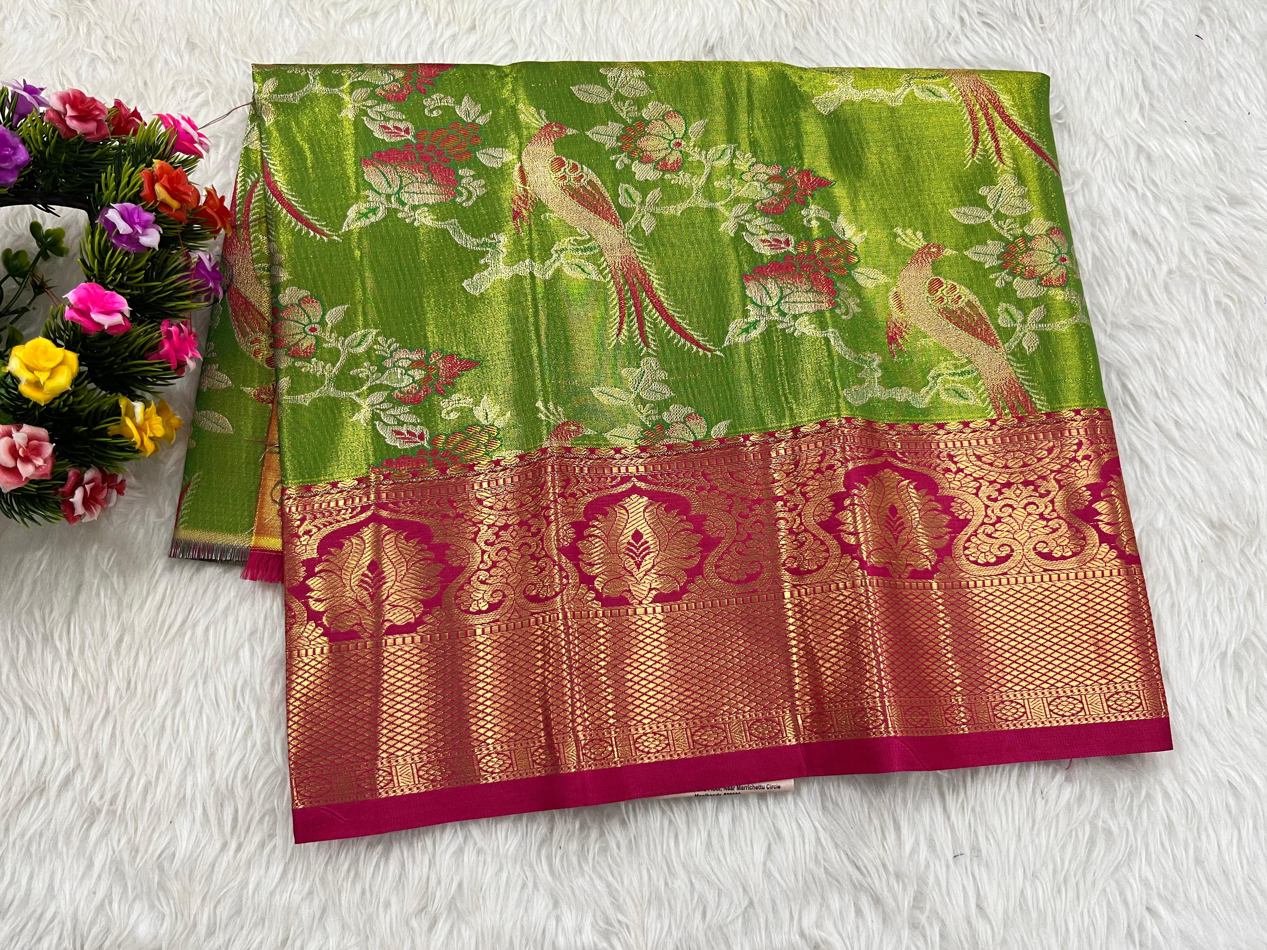 (0–1 Year) Lehenga – Unstitched (Blouse + Material)