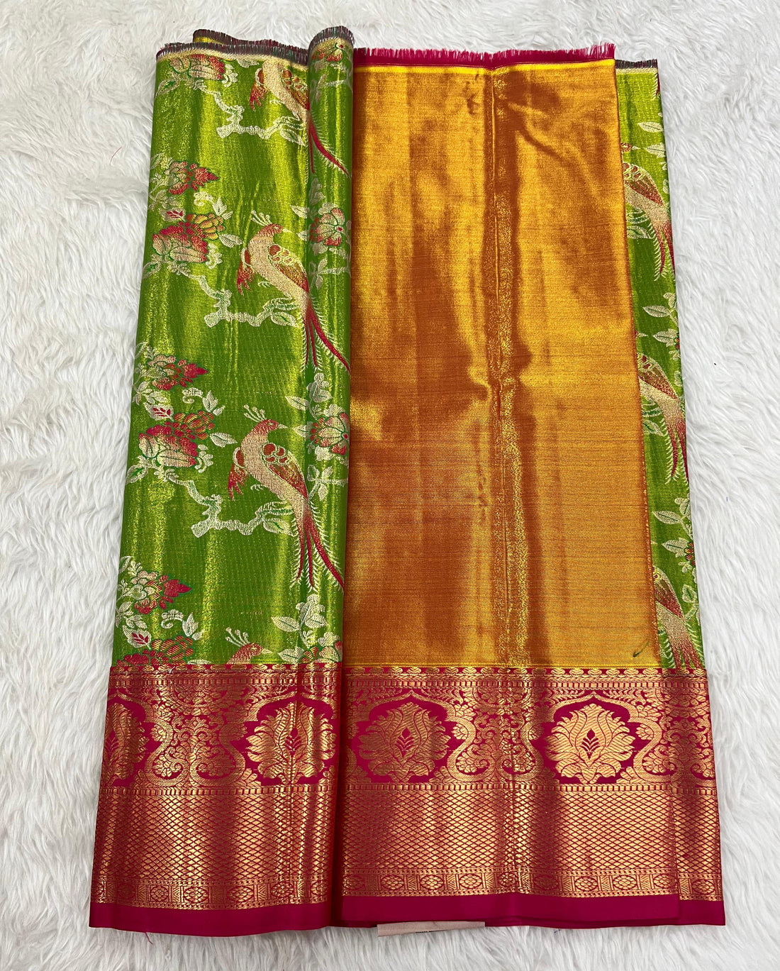 (0–1 Year) Lehenga – Unstitched (Blouse + Material)