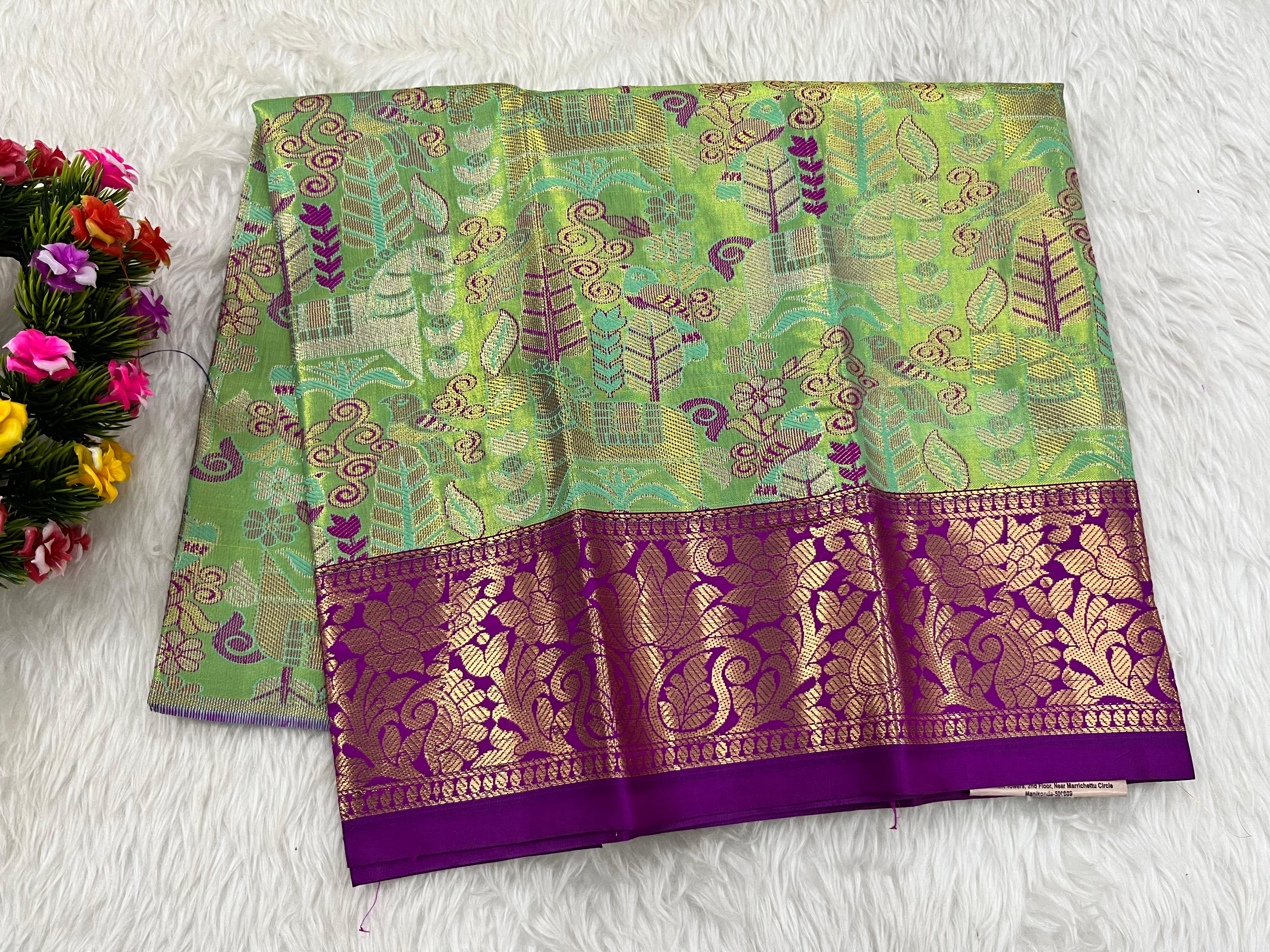 (0–1 Year) Lehenga – Unstitched (Blouse + Material)