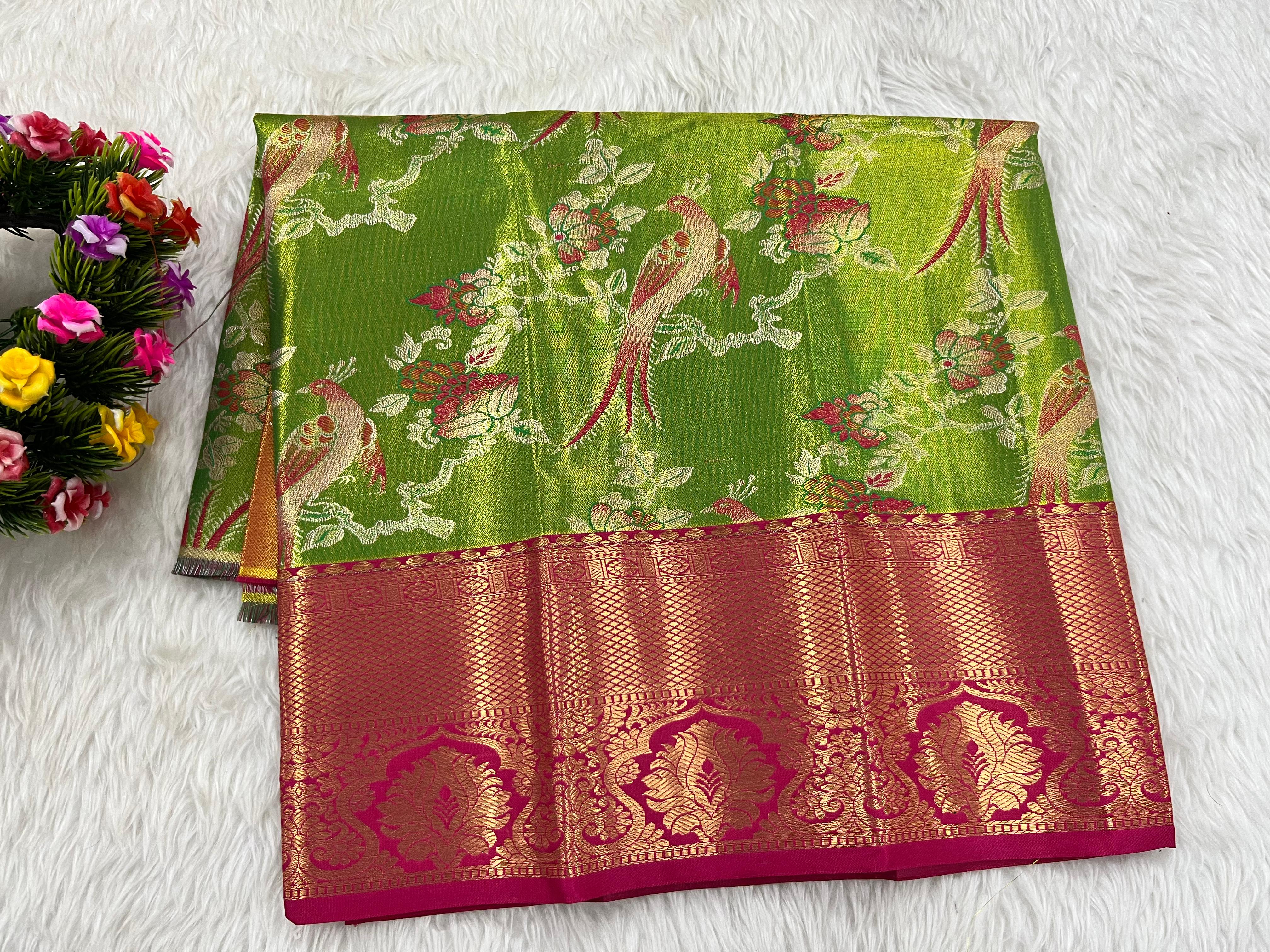 (0–1 Year) Lehenga – Unstitched (Blouse + Material)