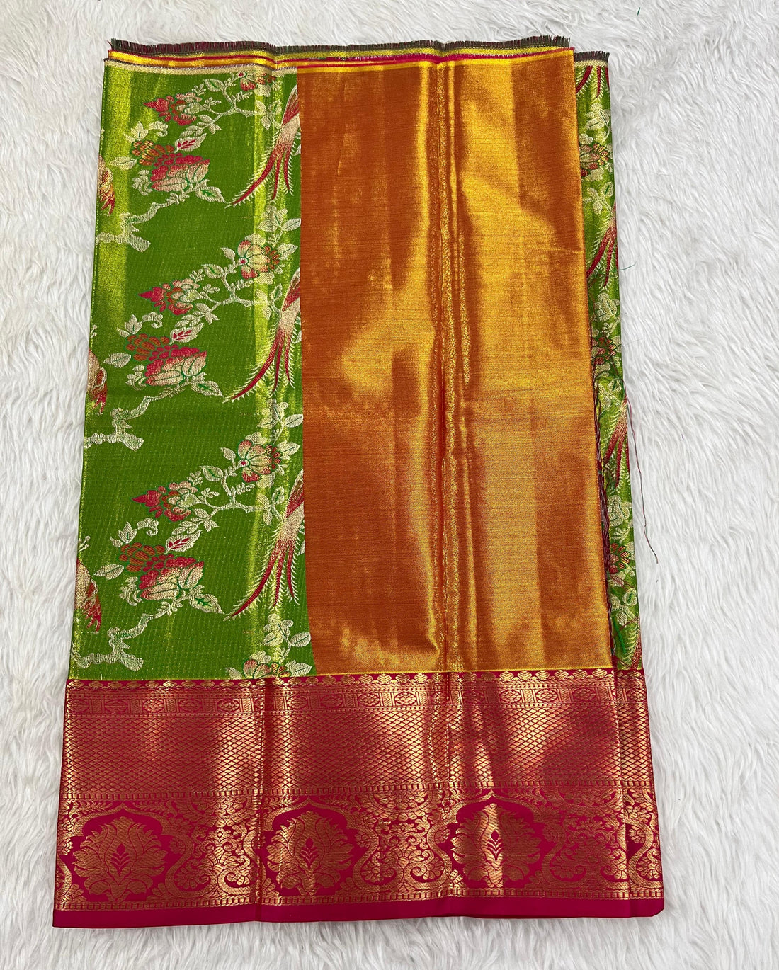 (0–1 Year) Lehenga – Unstitched (Blouse + Material)