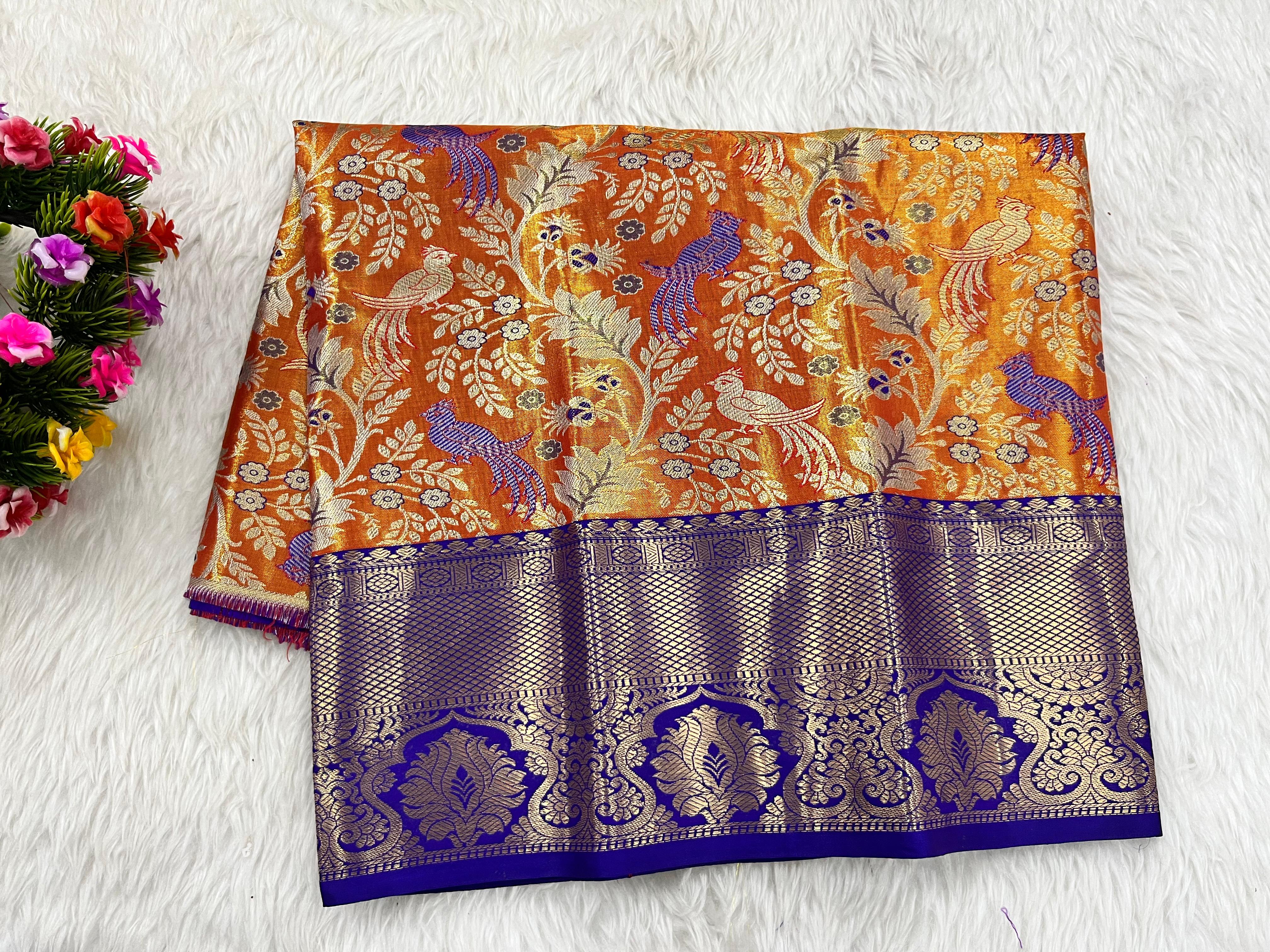 (0–1 Year) Lehenga – Unstitched (Blouse + Material)