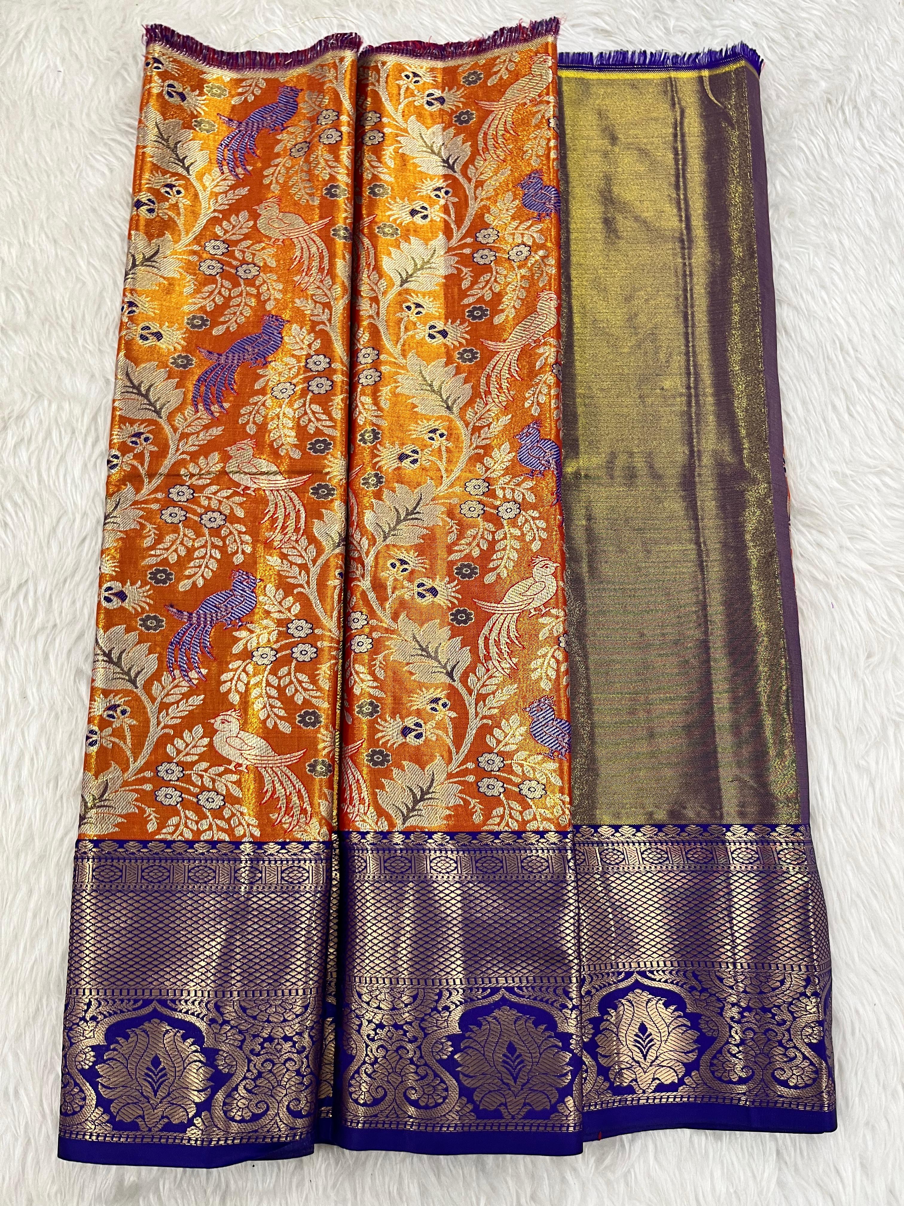 (0–1 Year) Lehenga – Unstitched (Blouse + Material)