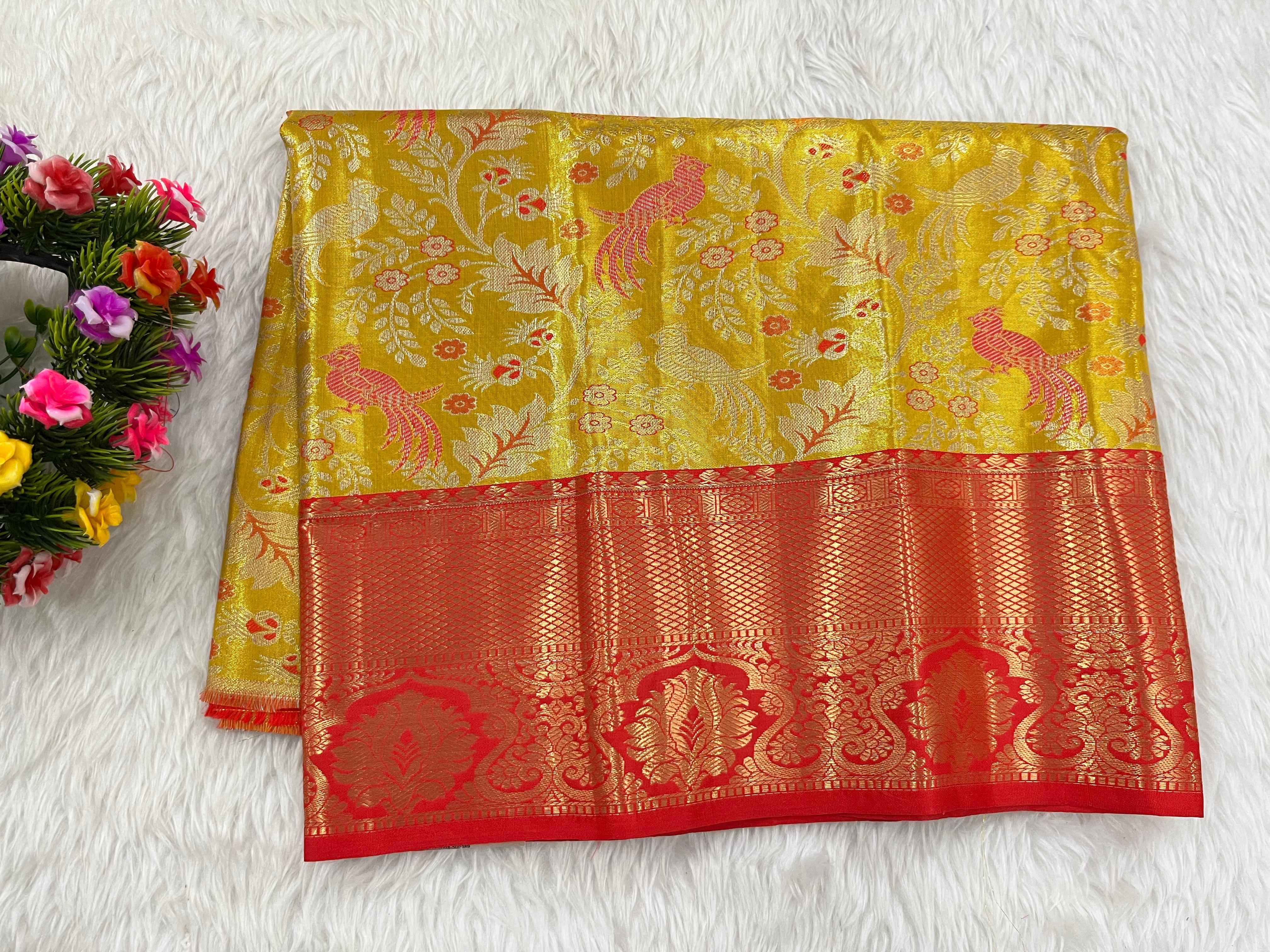 (0–1 Year) Lehenga – Unstitched (Blouse + Material)