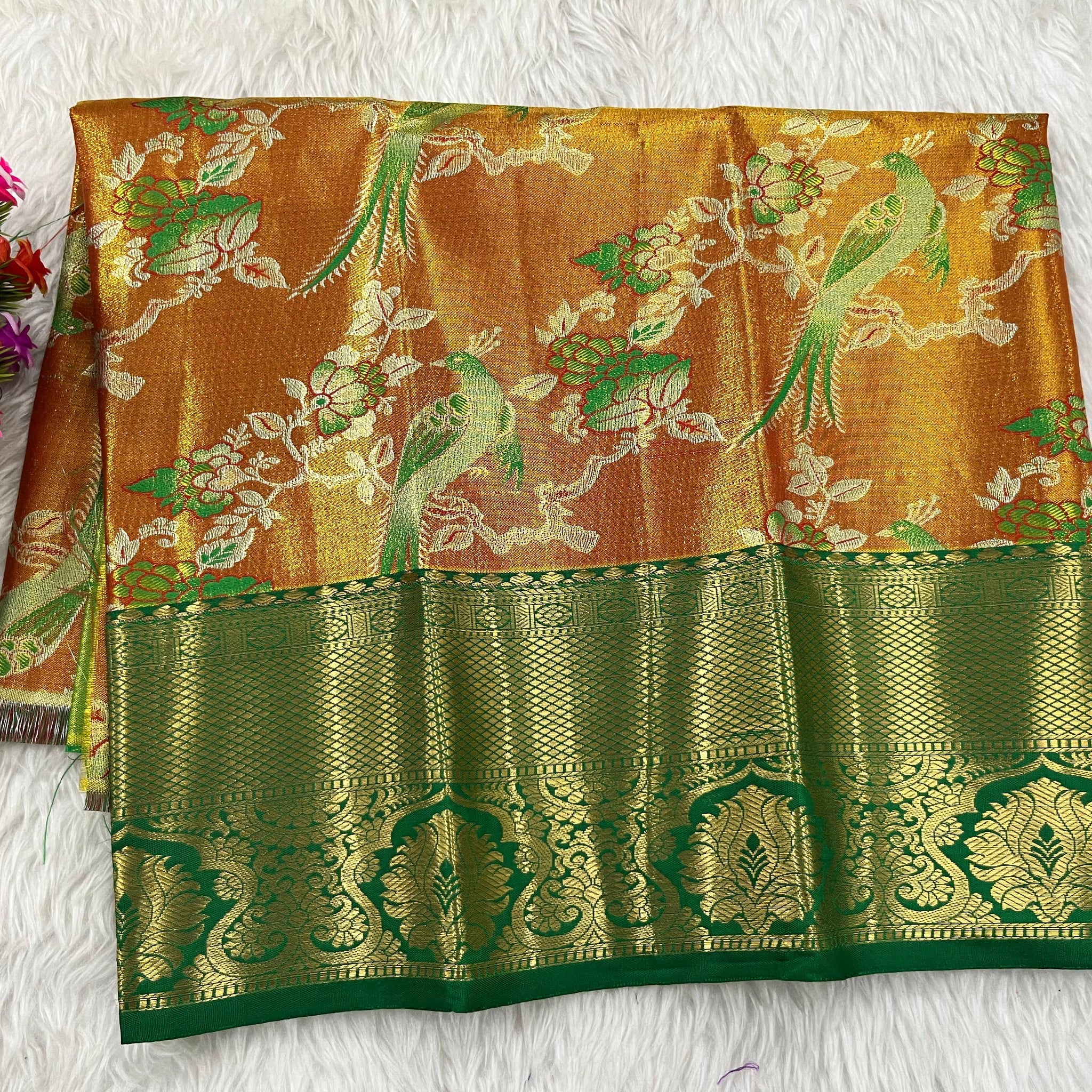 (0–1 Year) Lehenga – Unstitched (Blouse + Material)