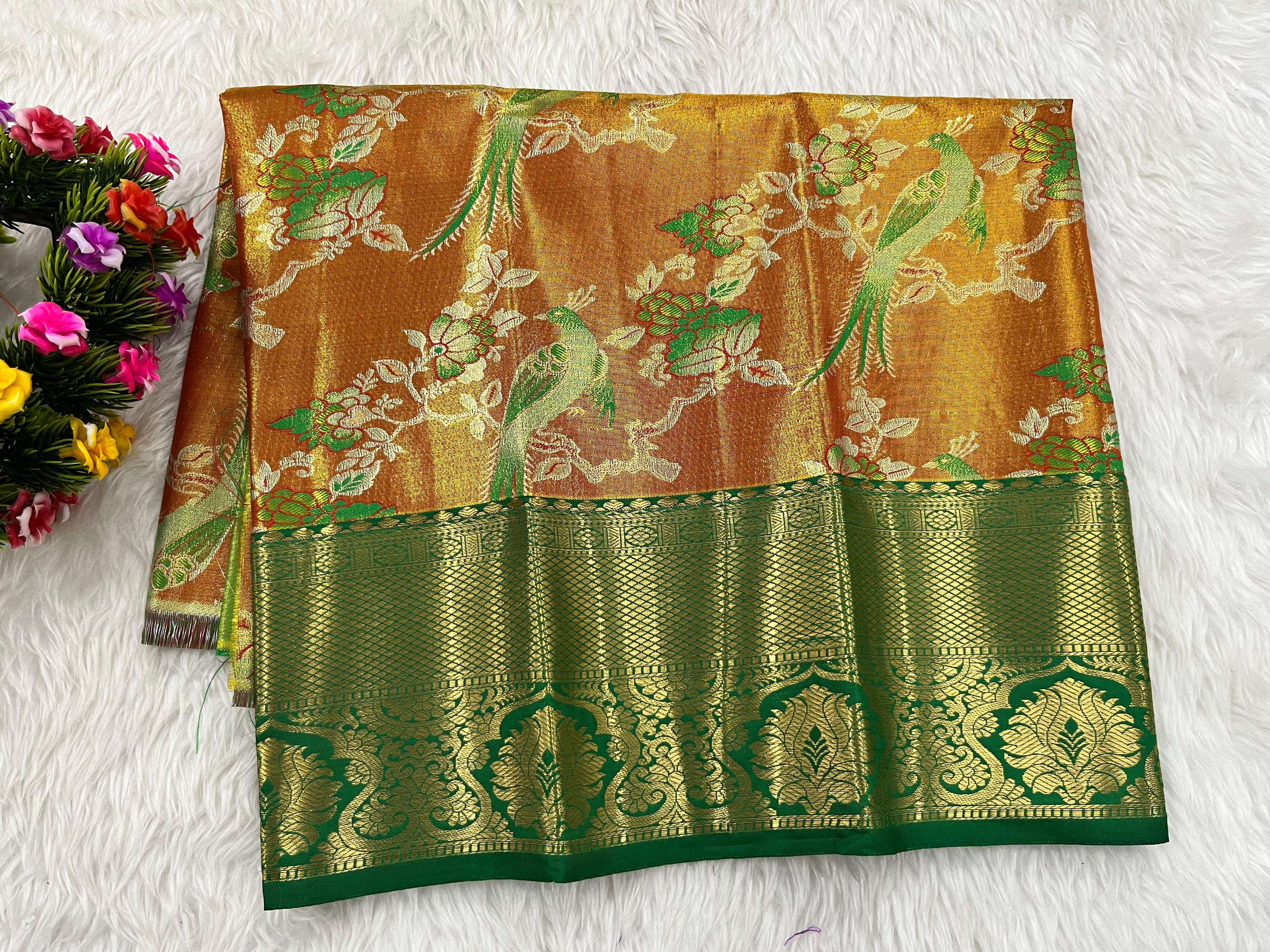 (0–1 Year) Lehenga – Unstitched (Blouse + Material)