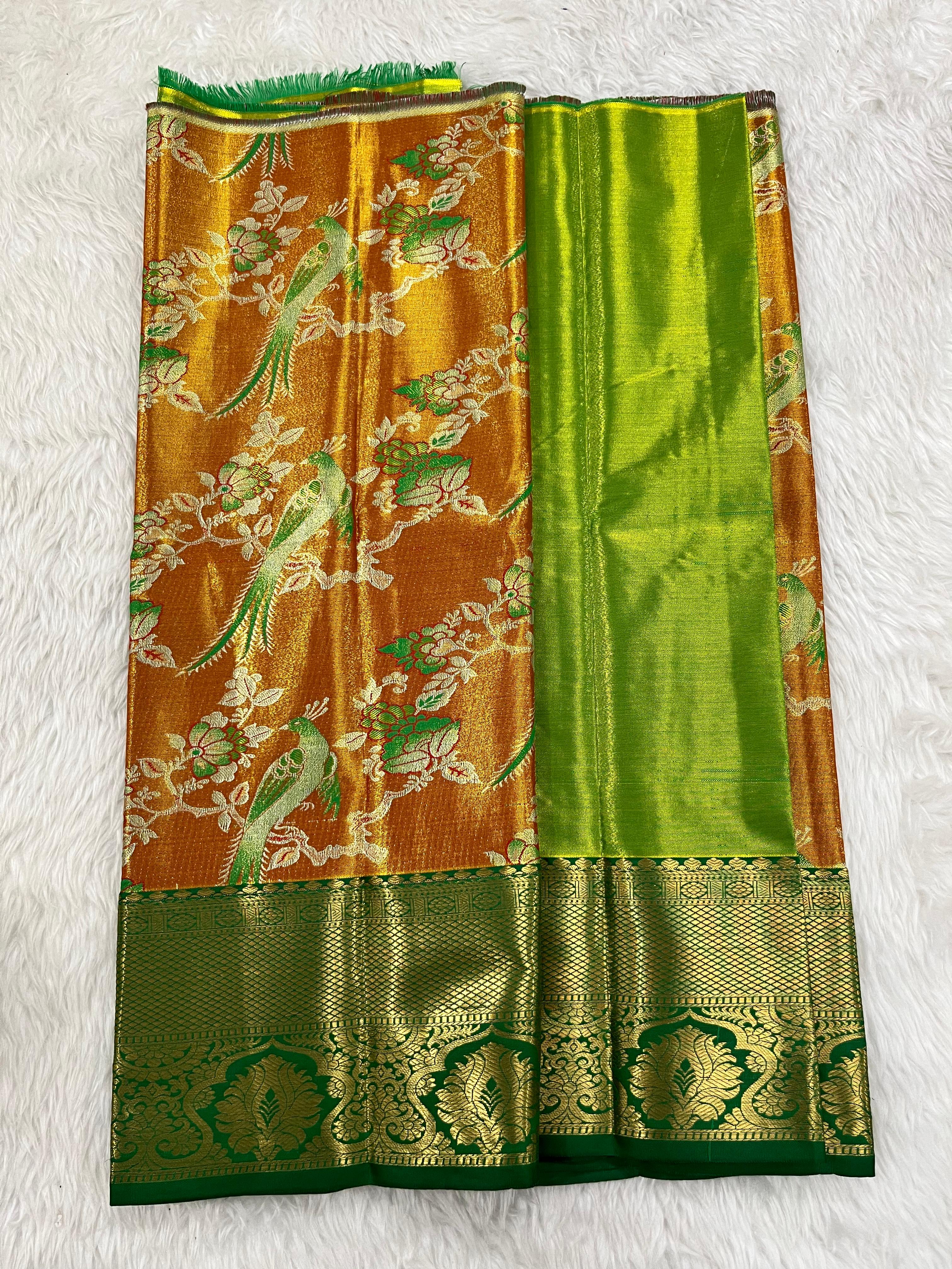 (0–1 Year) Lehenga – Unstitched (Blouse + Material)