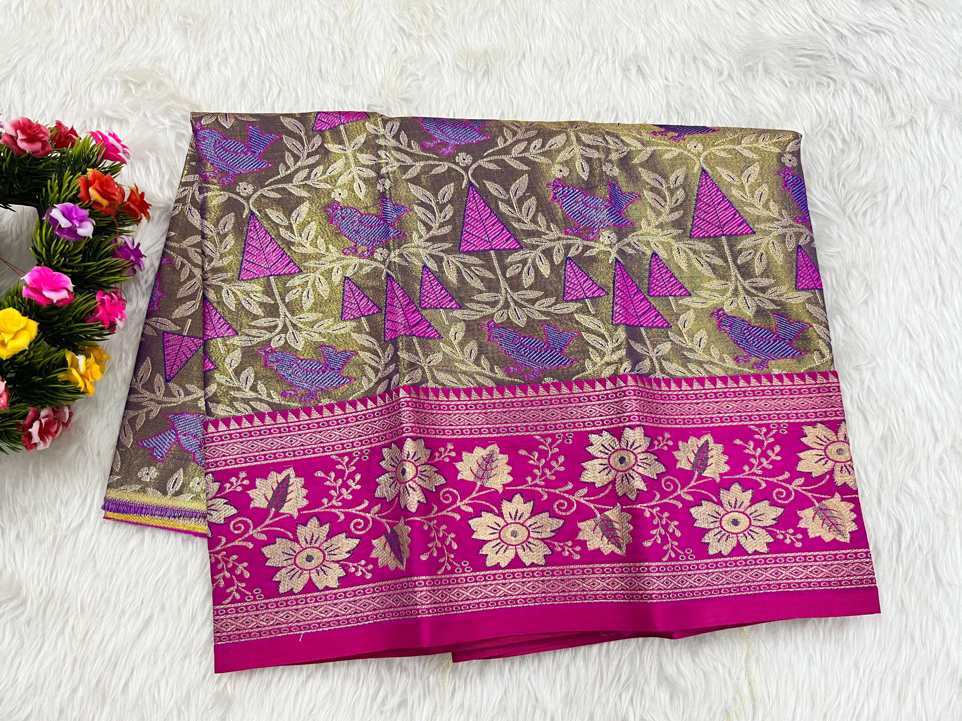 (0–1 Year) Lehenga – Unstitched (Blouse + Material)