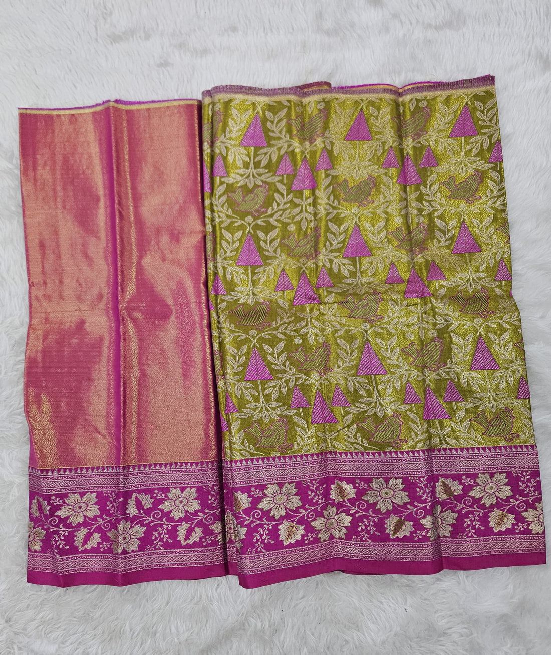 (0–1 Year) Lehenga – Unstitched (Blouse + Material)