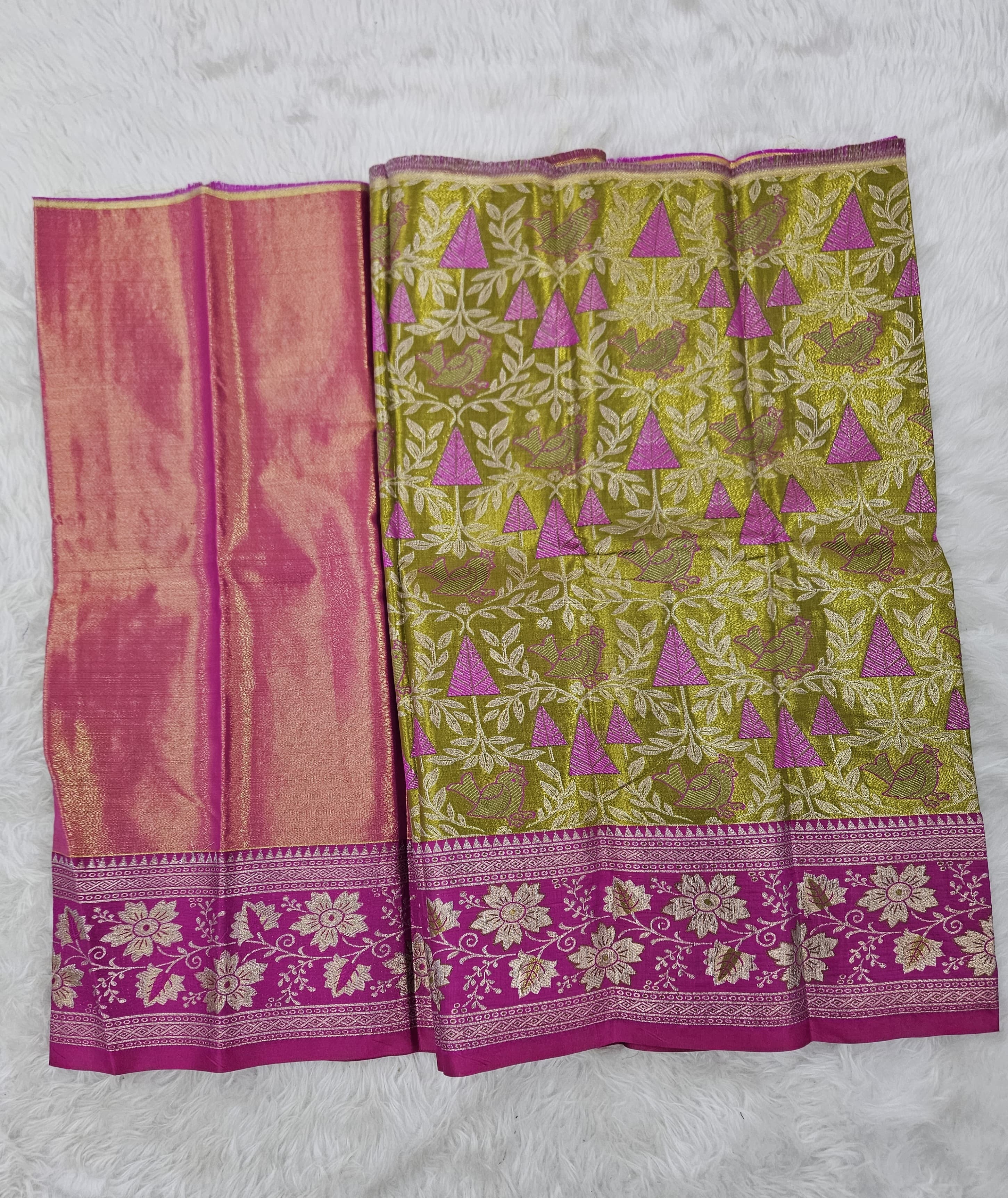 (0–1 Year) Lehenga – Unstitched (Blouse + Material)