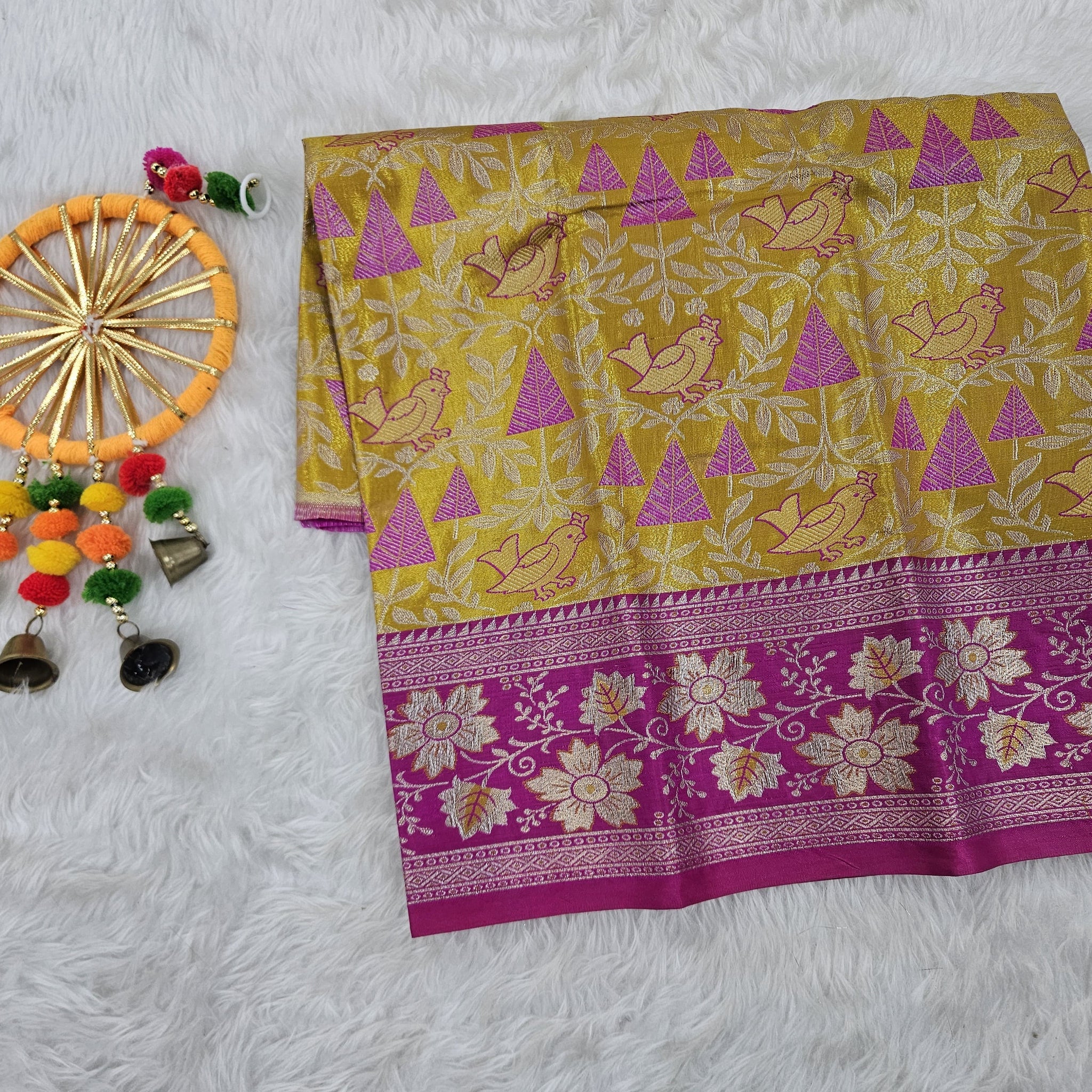 (0–1 Year) Lehenga – Unstitched (Blouse + Material)