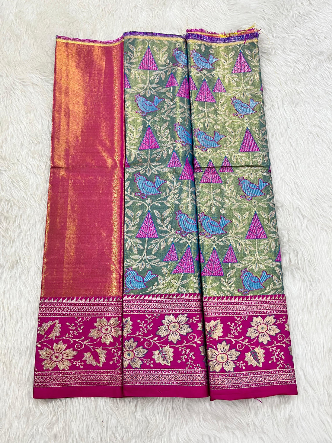 (0–1 Year) Lehenga – Unstitched (Blouse + Material)