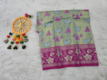 (0–1 Year) Lehenga – Unstitched (Blouse + Material)