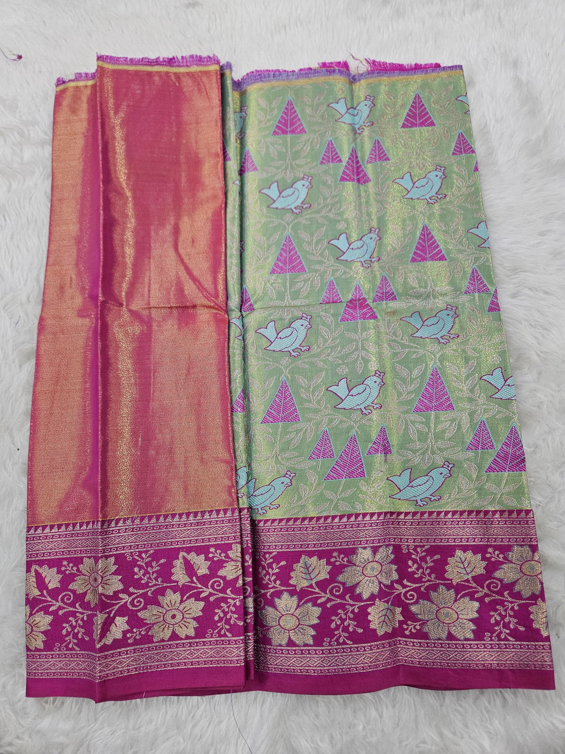 (0–1 Year) Lehenga – Unstitched (Blouse + Material)