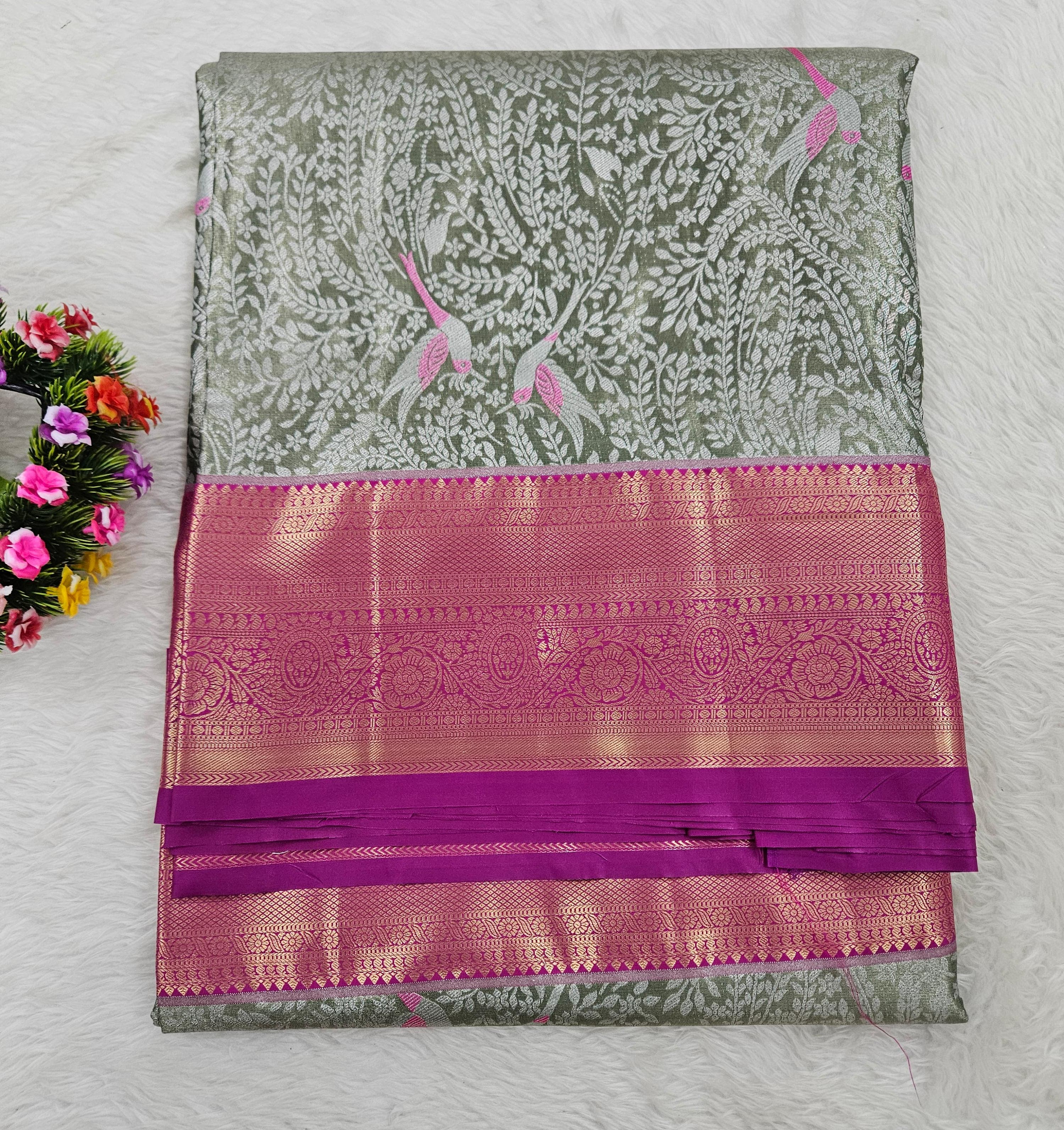 Semi kanchipattu saree