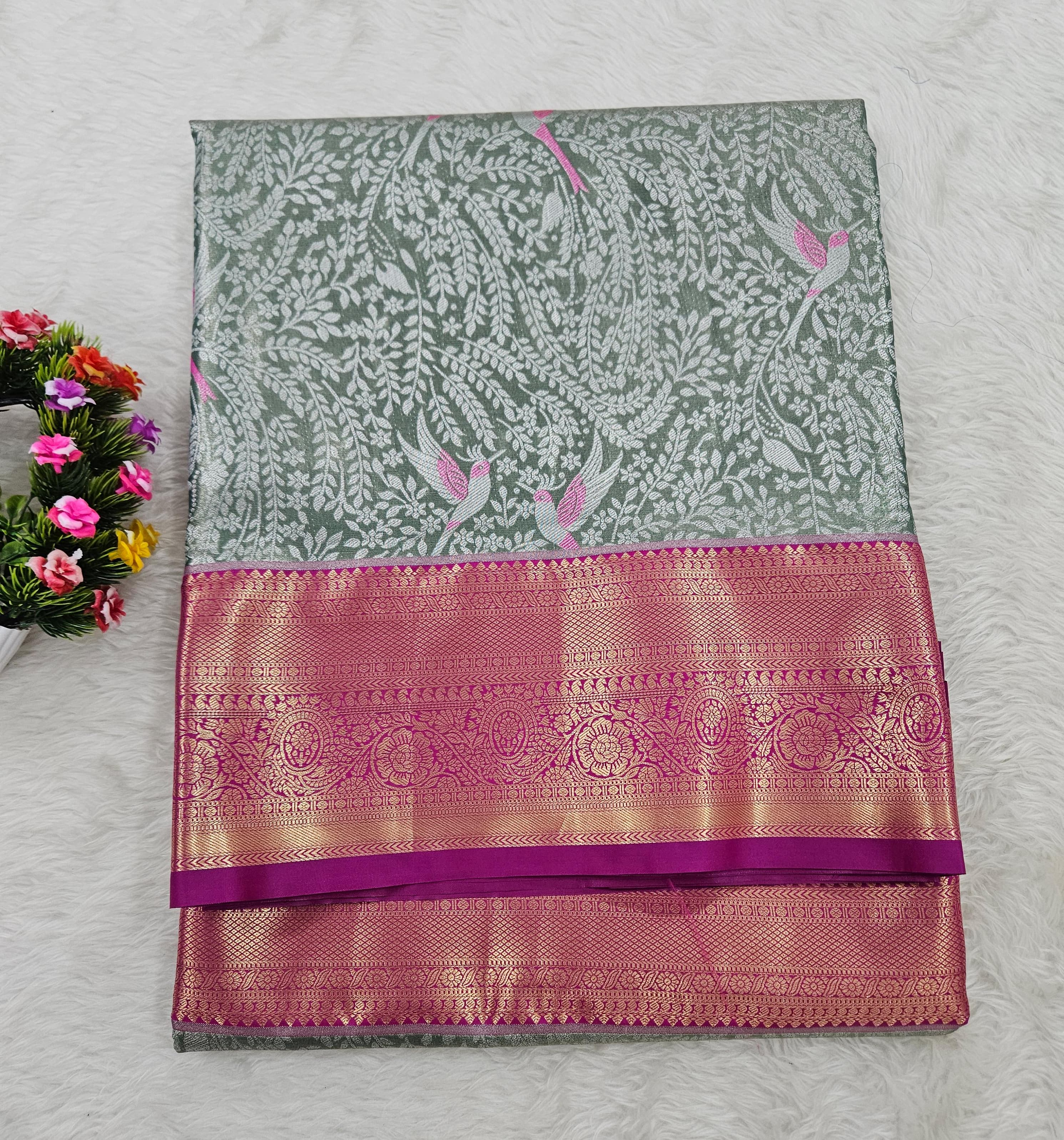 Semi kanchipattu saree