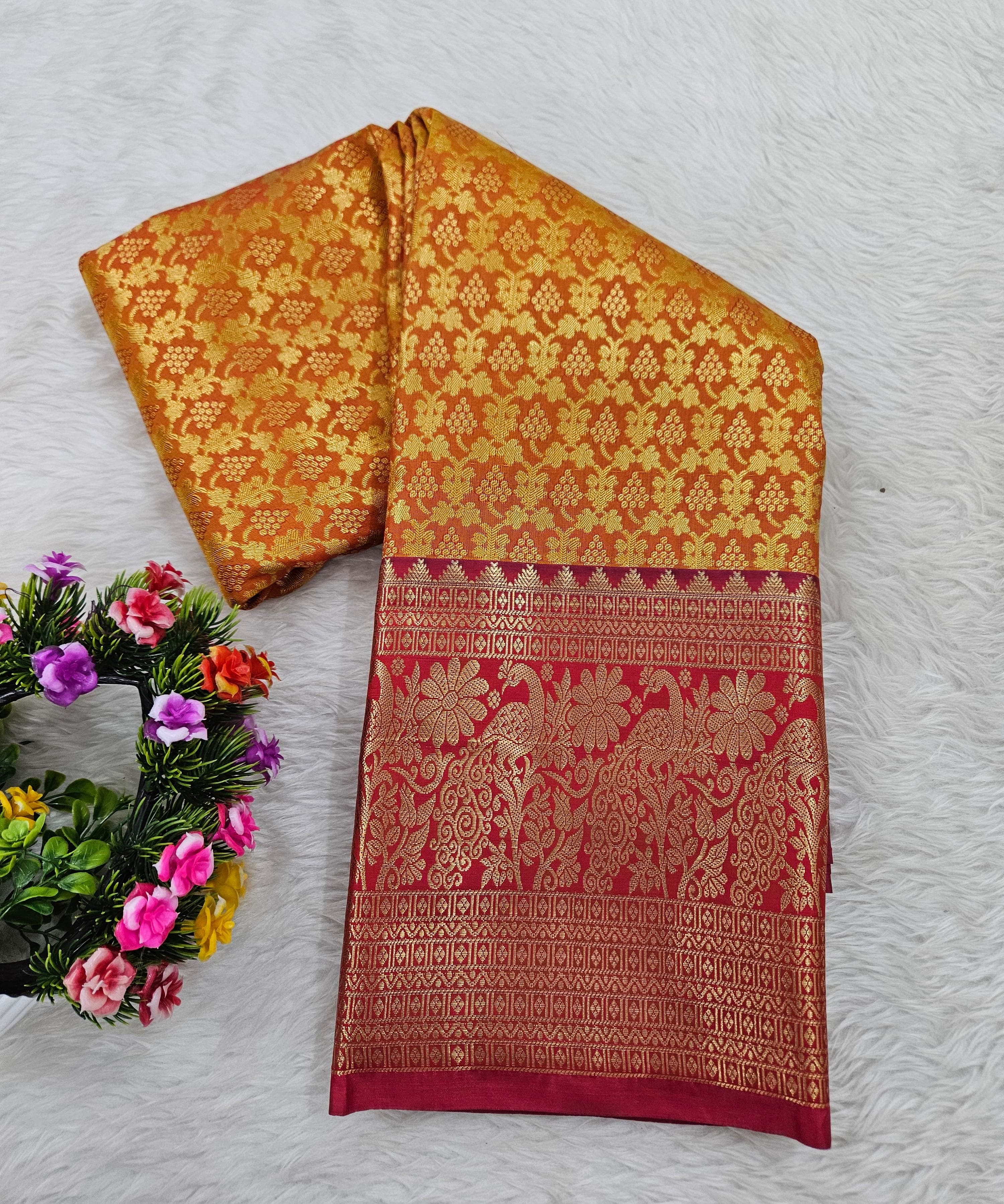 Semi kanchi pattu resham saree