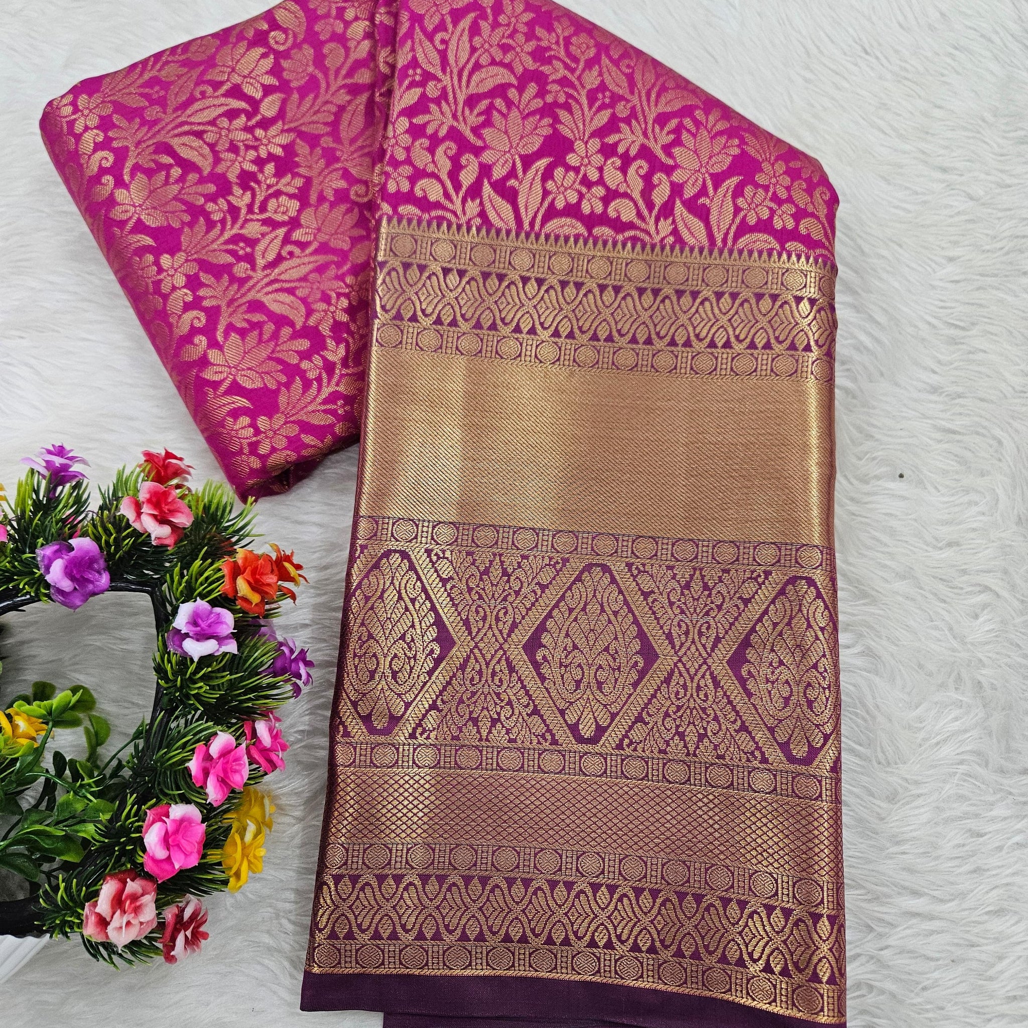 Semi kanchi pattu resham saree