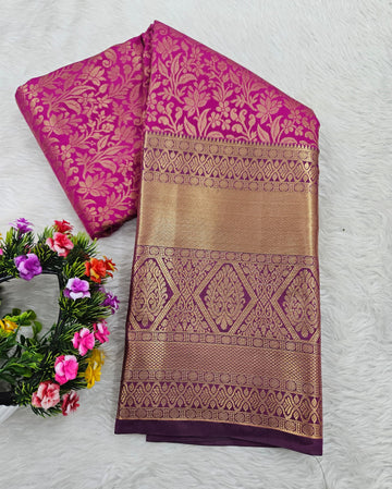 Semi kanchi pattu resham saree