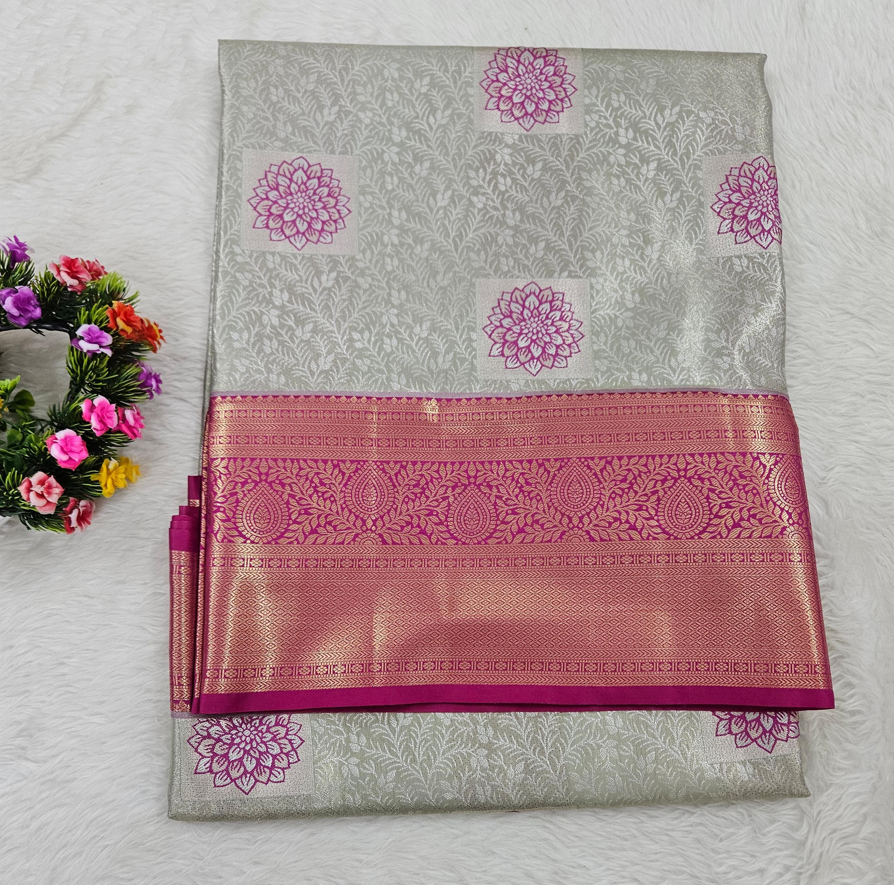 Semi kanchipattu saree