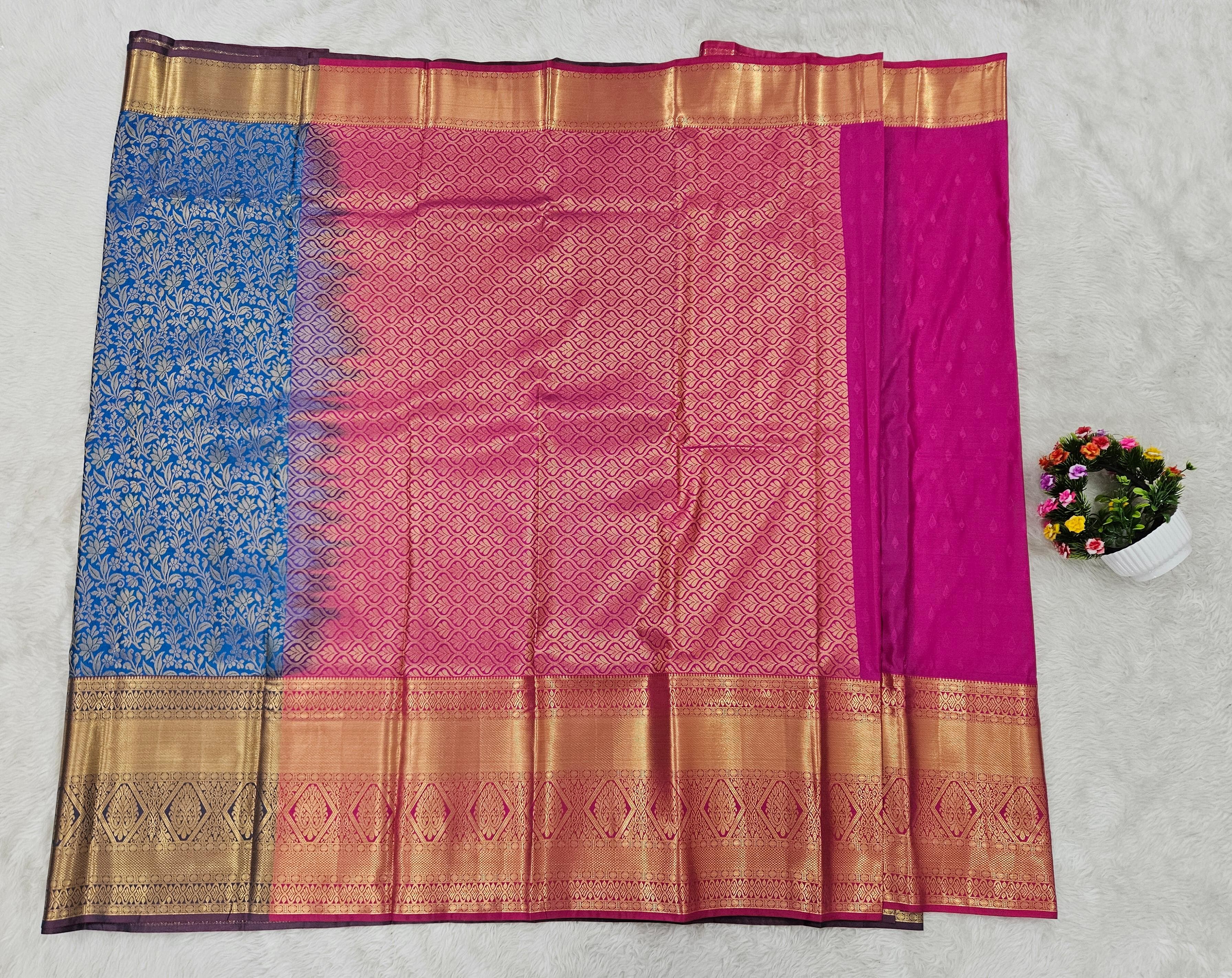 Semi kanchi pattu resham saree
