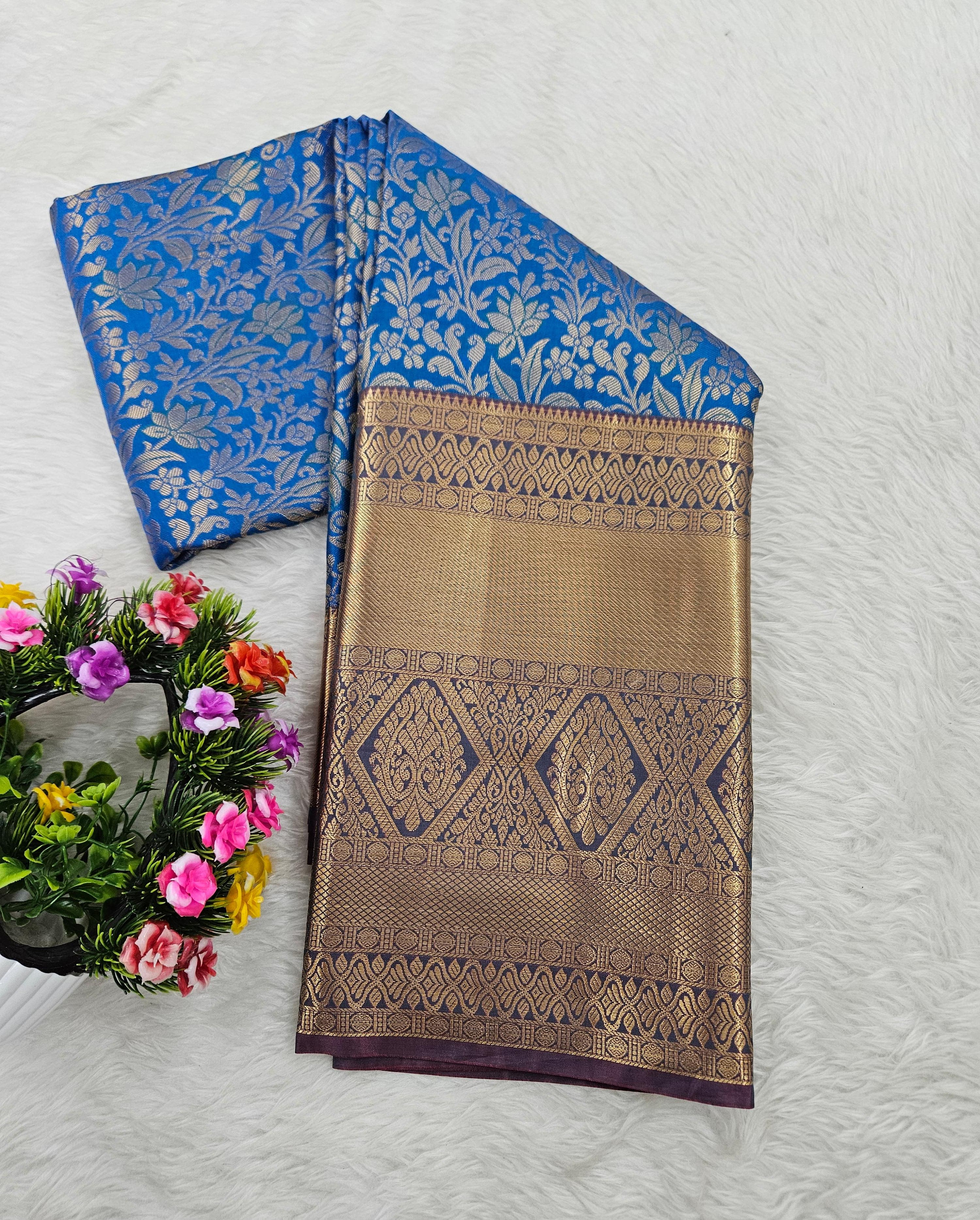 Semi kanchi pattu resham saree