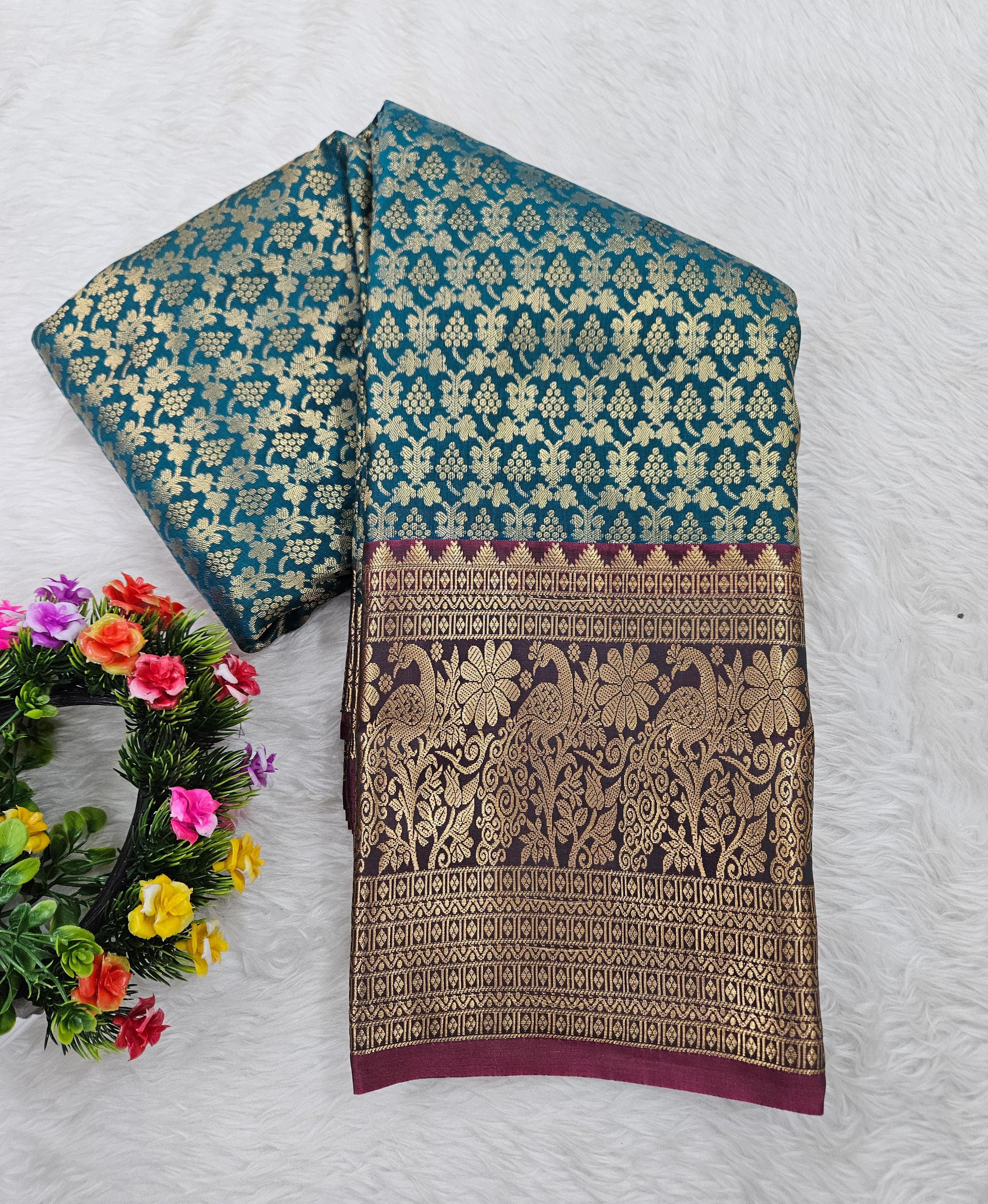 Semi kanchi pattu resham saree