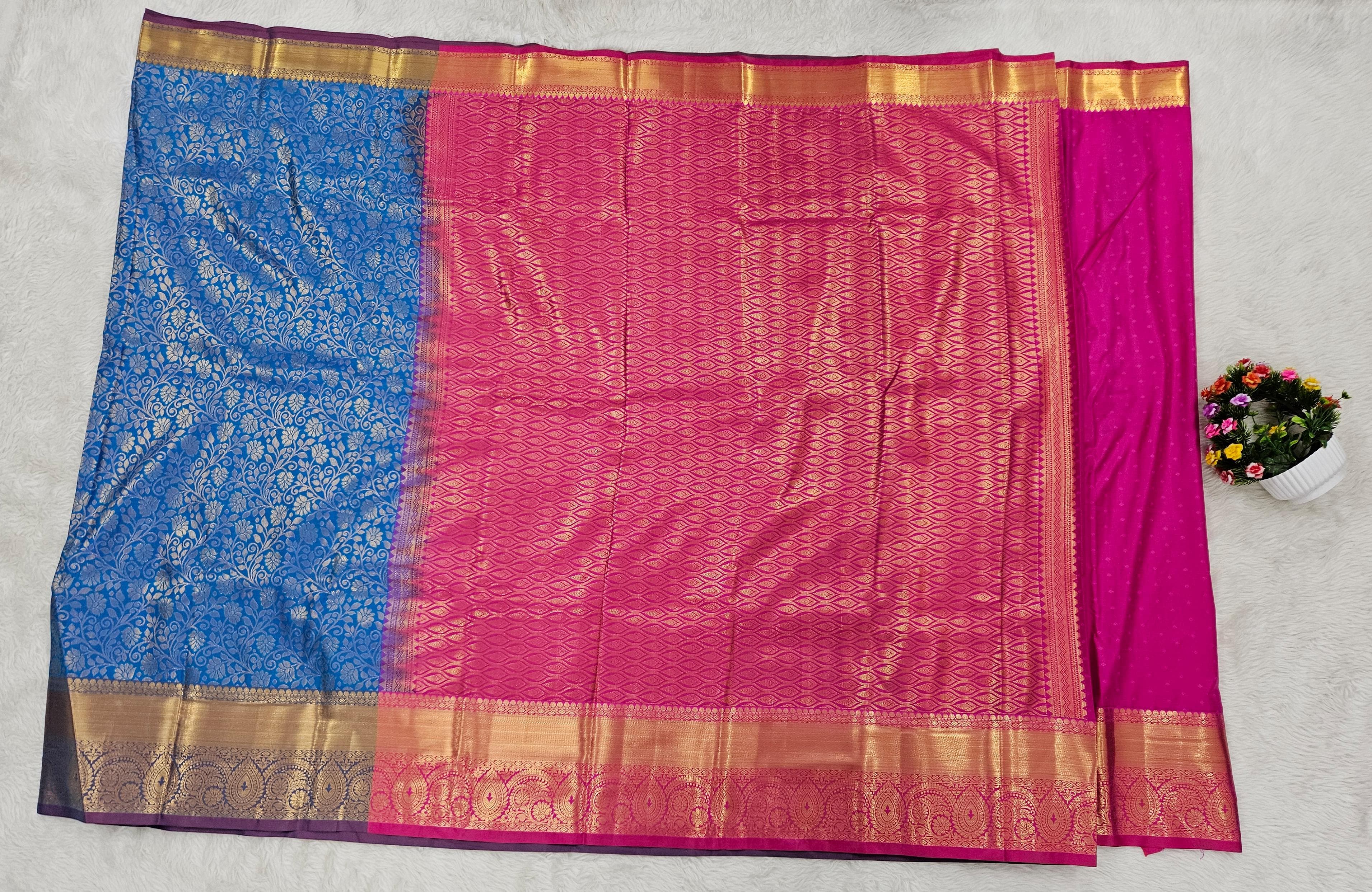 Semi kanchi pattu resham saree