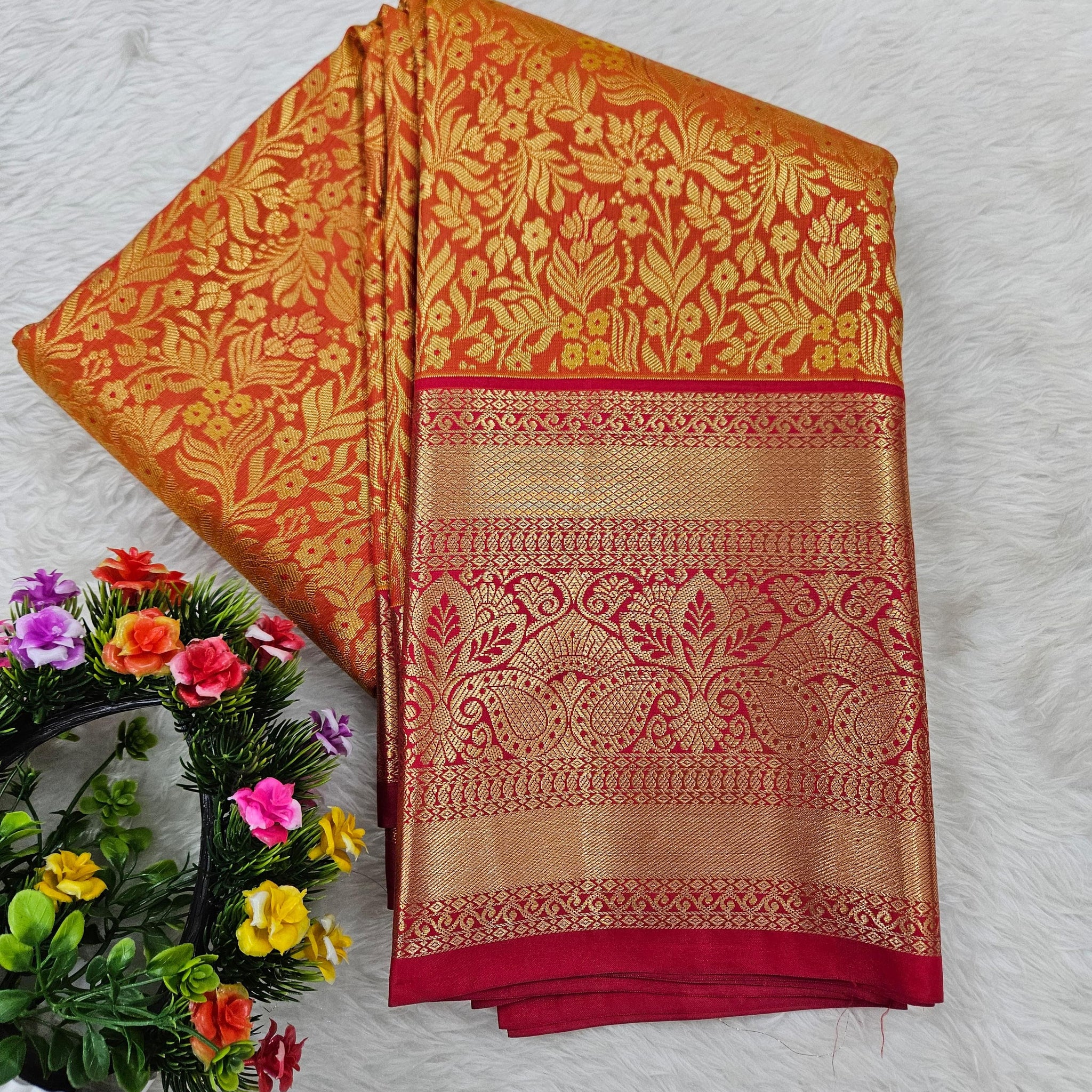 Semi kanchi pattu resham saree