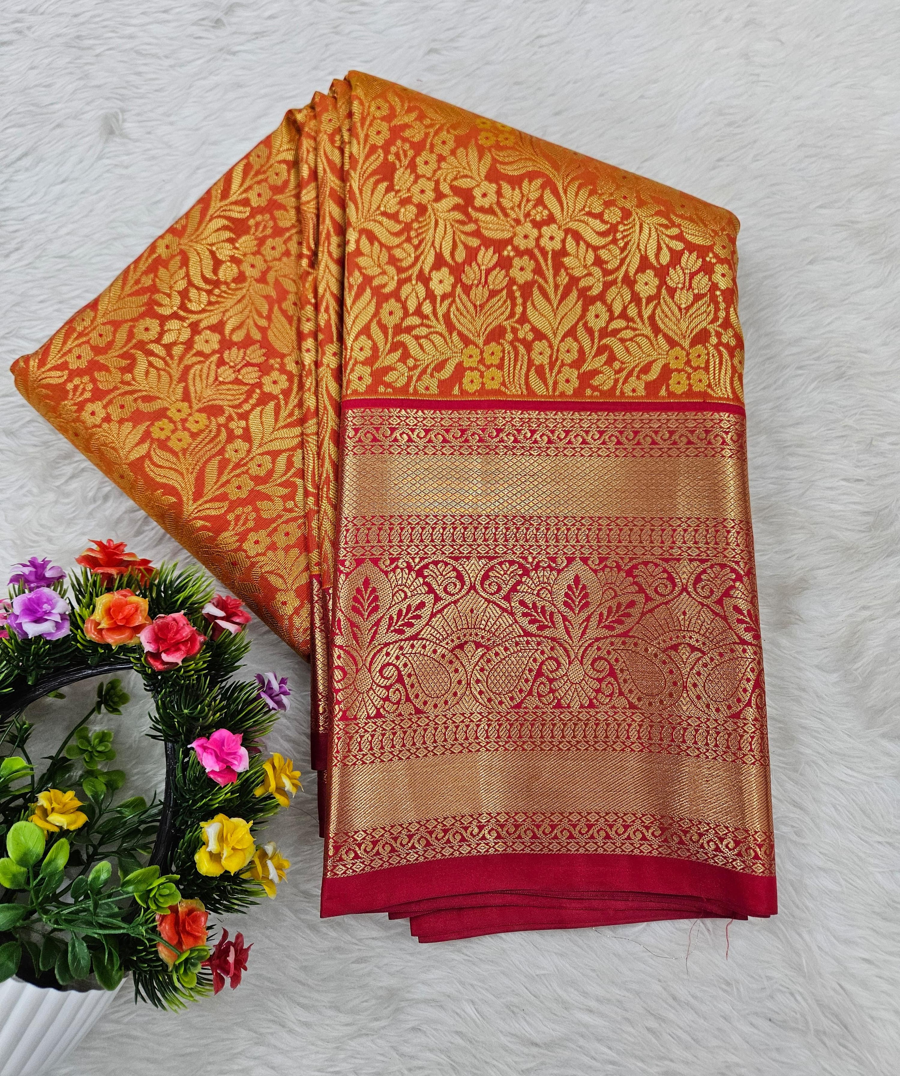 Semi kanchi pattu resham saree