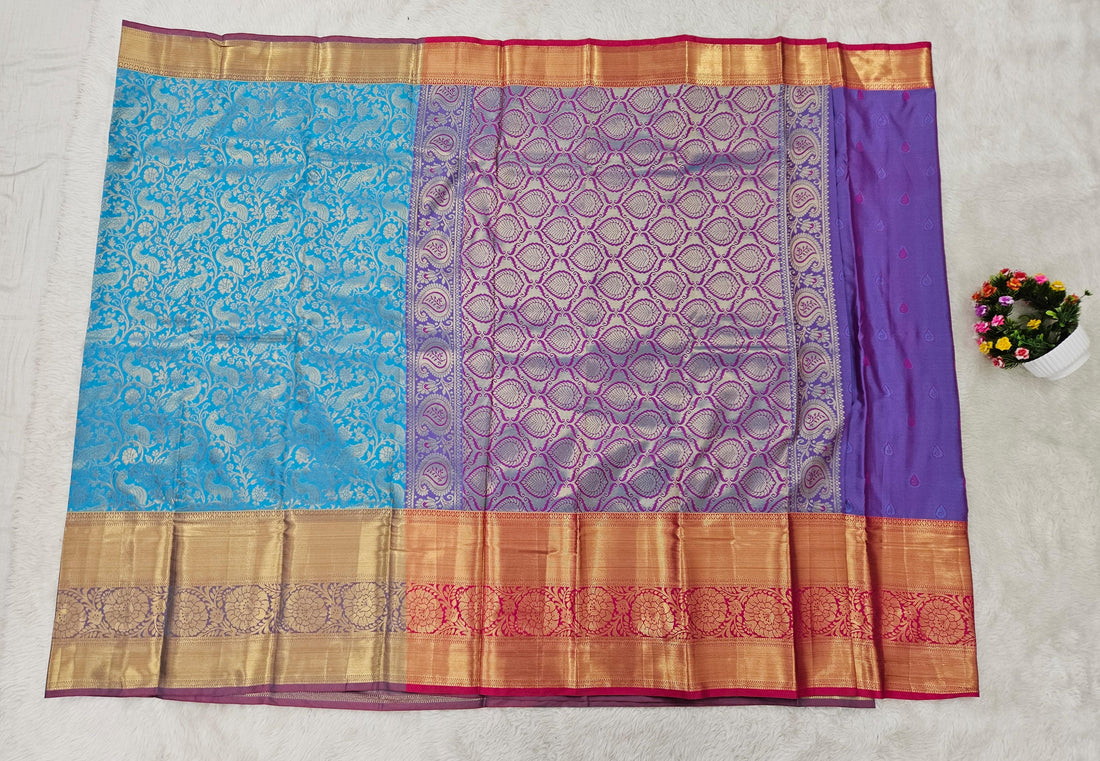 Semi kanchi pattu resham saree