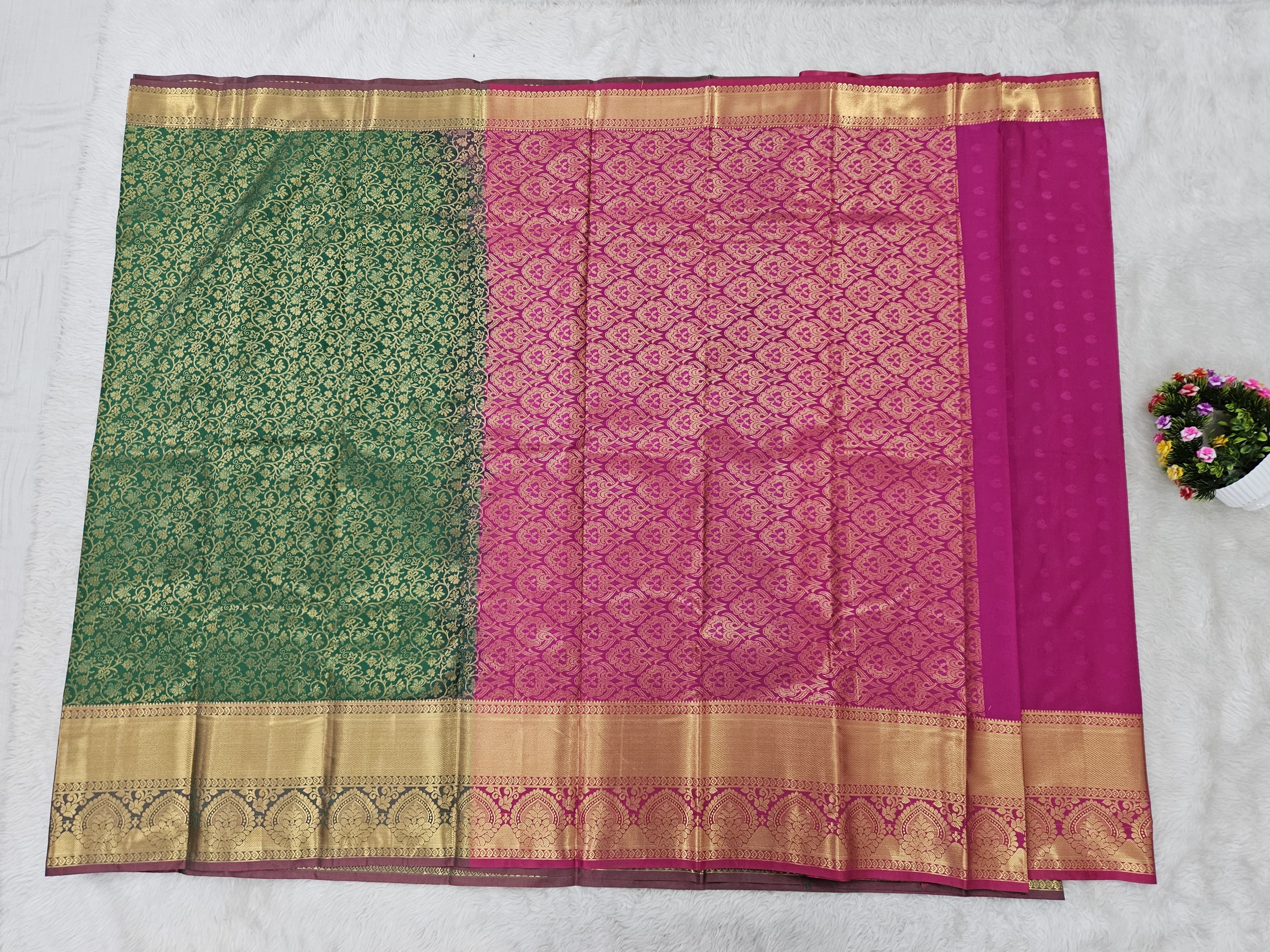 Semi kanchi pattu resham saree