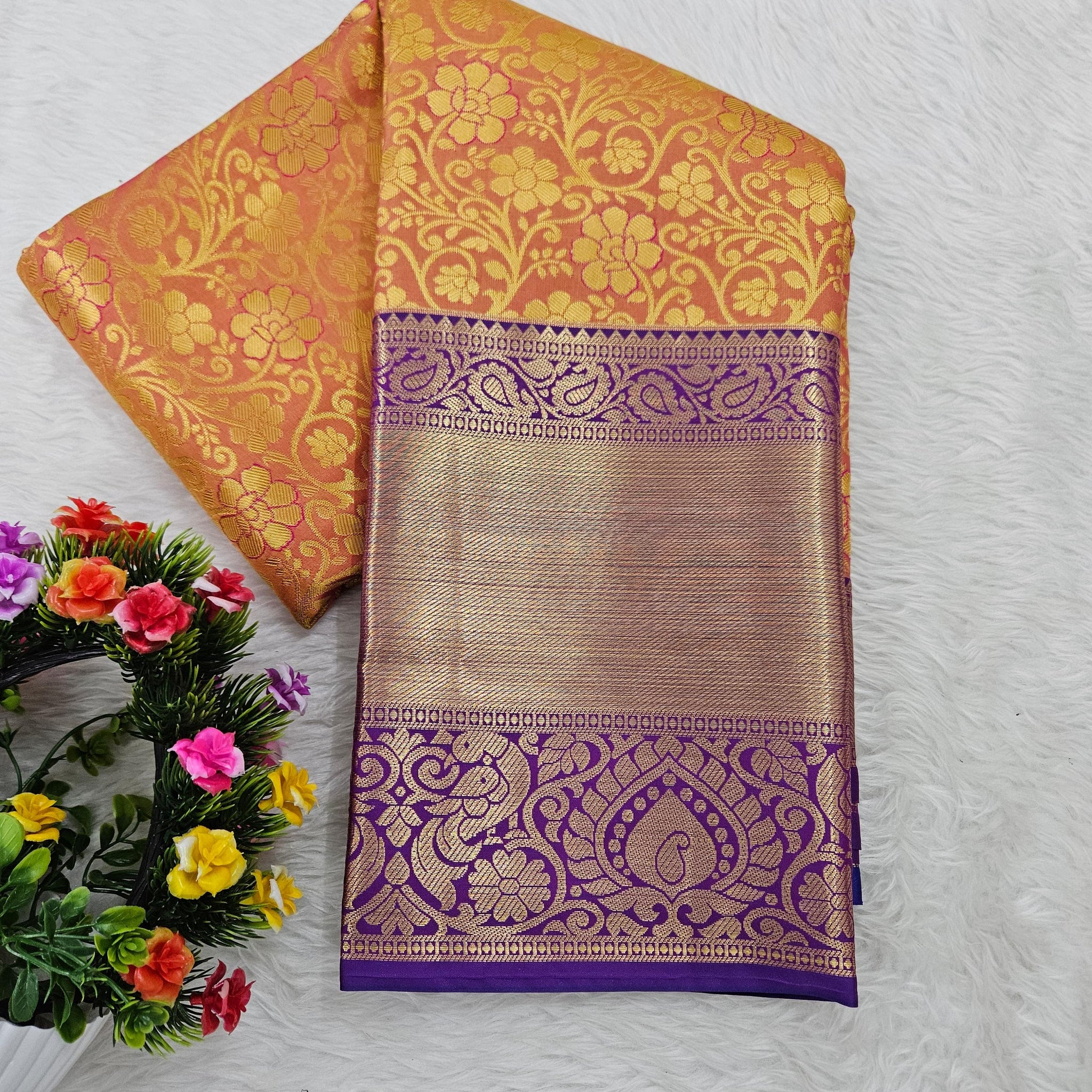 Semi kanchi pattu resham saree